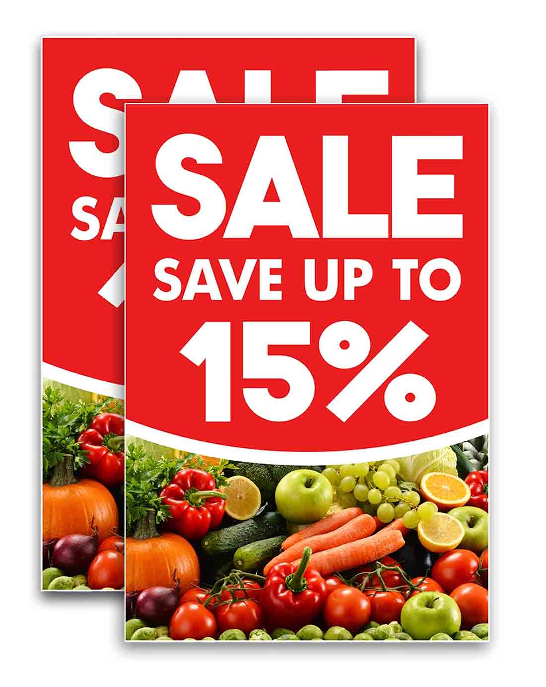 24x36 Vinyl Decal Pack of 2 - Grocery Store Decor