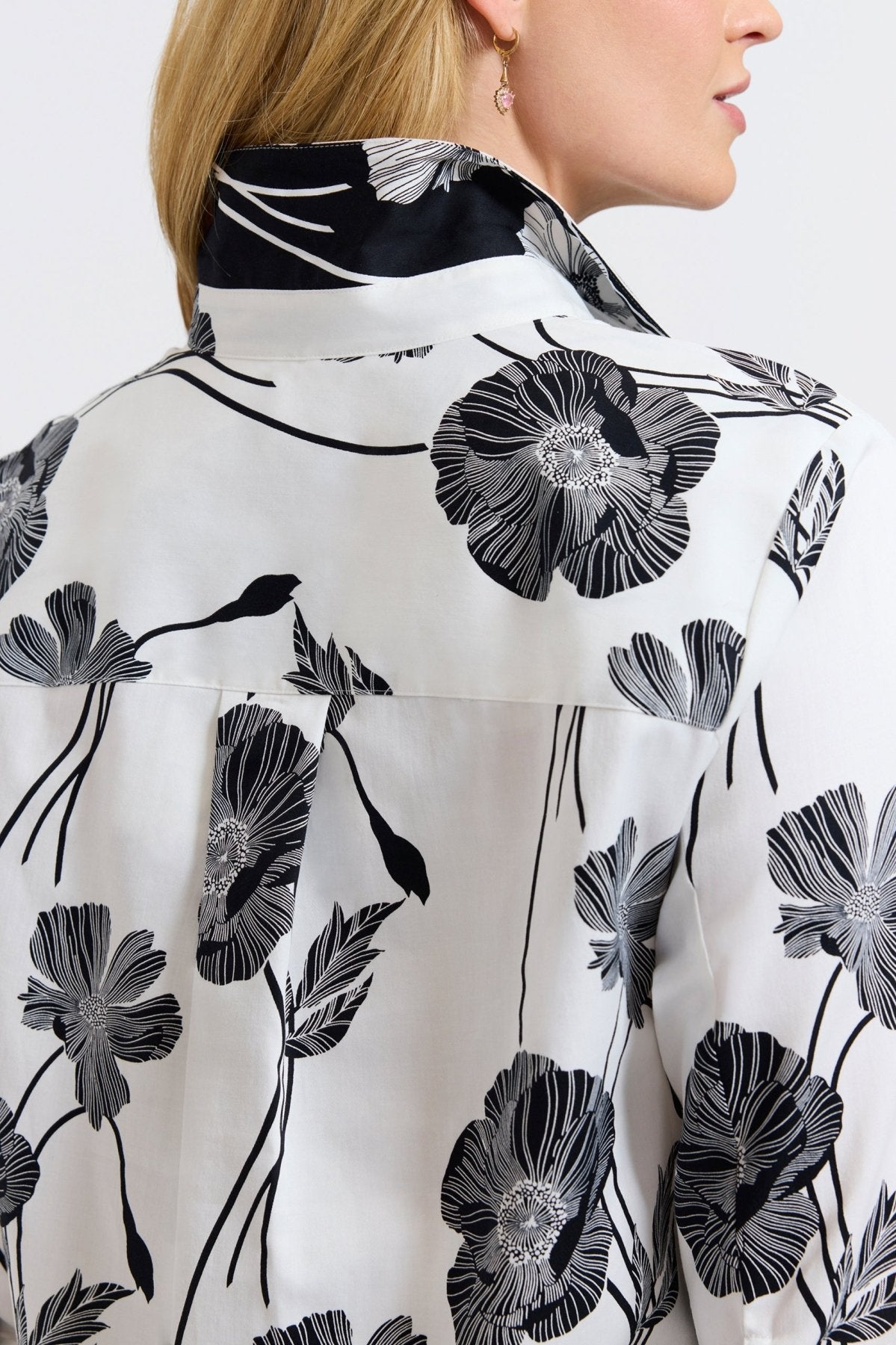 Margie Plus Poppy 3/4 Sleeve Blouse - Women's Floral Print Tunic Top for Casual & Office Wear | Perfect for Spring & Summer Outfits
