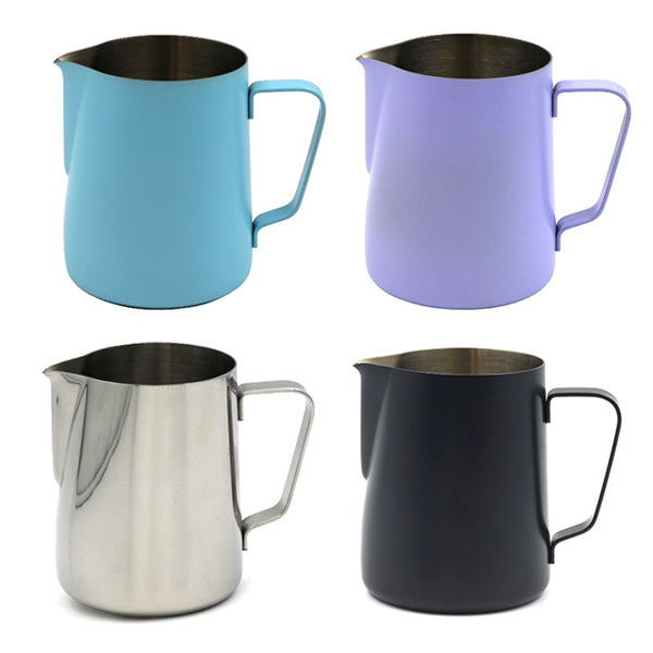 Premium Rhino Classic Milk Frothing Pitcher 450ml (15oz) - Barista-Grade Stainless Steel Milk Jug for Perfect Latte Art & Cappuccino Foam - Ideal for Home & Professional Coffee Shops, Cafes, and Espresso Bars