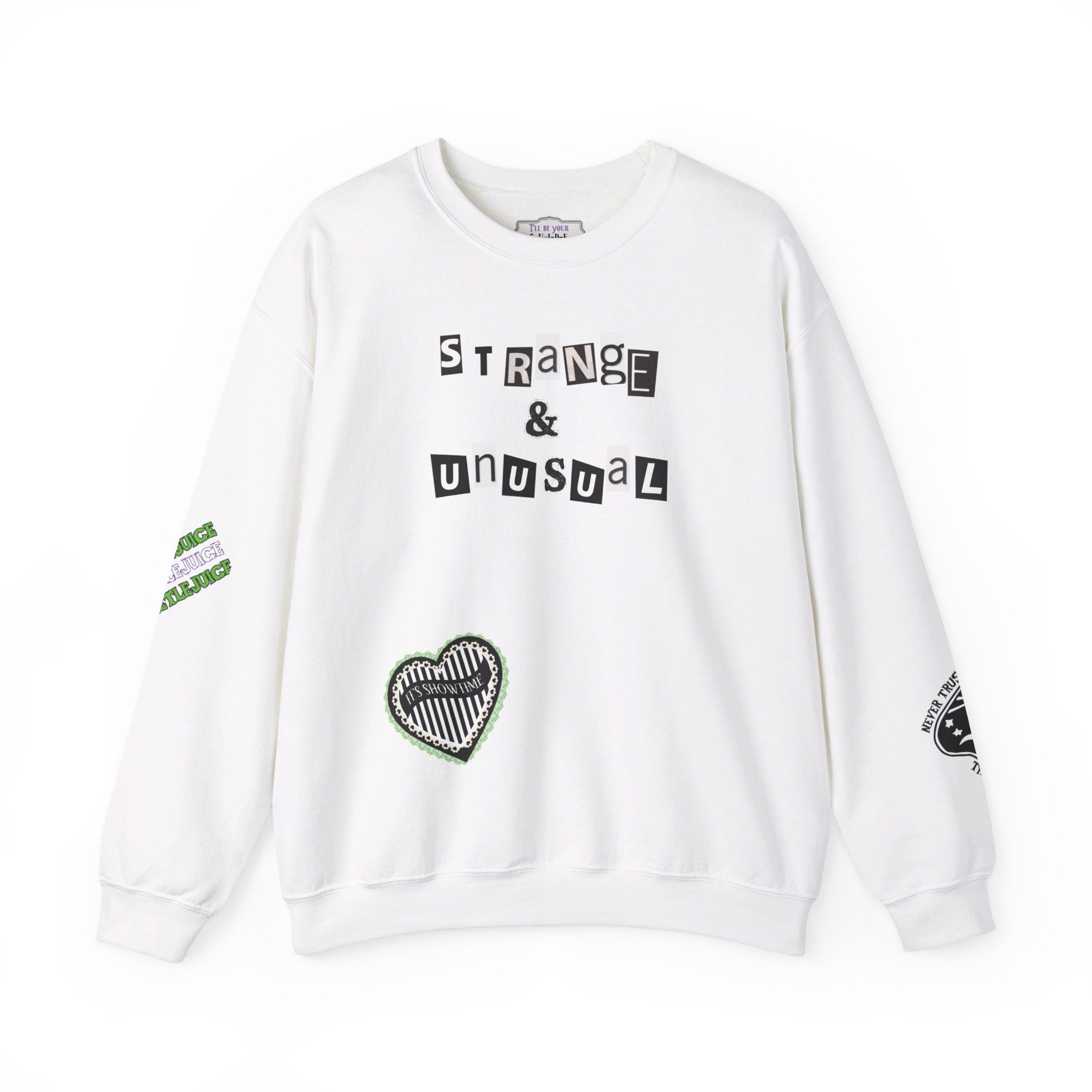 Beetlejuice Movie Inspired Graphic Crewneck Sweatshirt - Casual Halloween & Cosplay Outfit for Men and Women