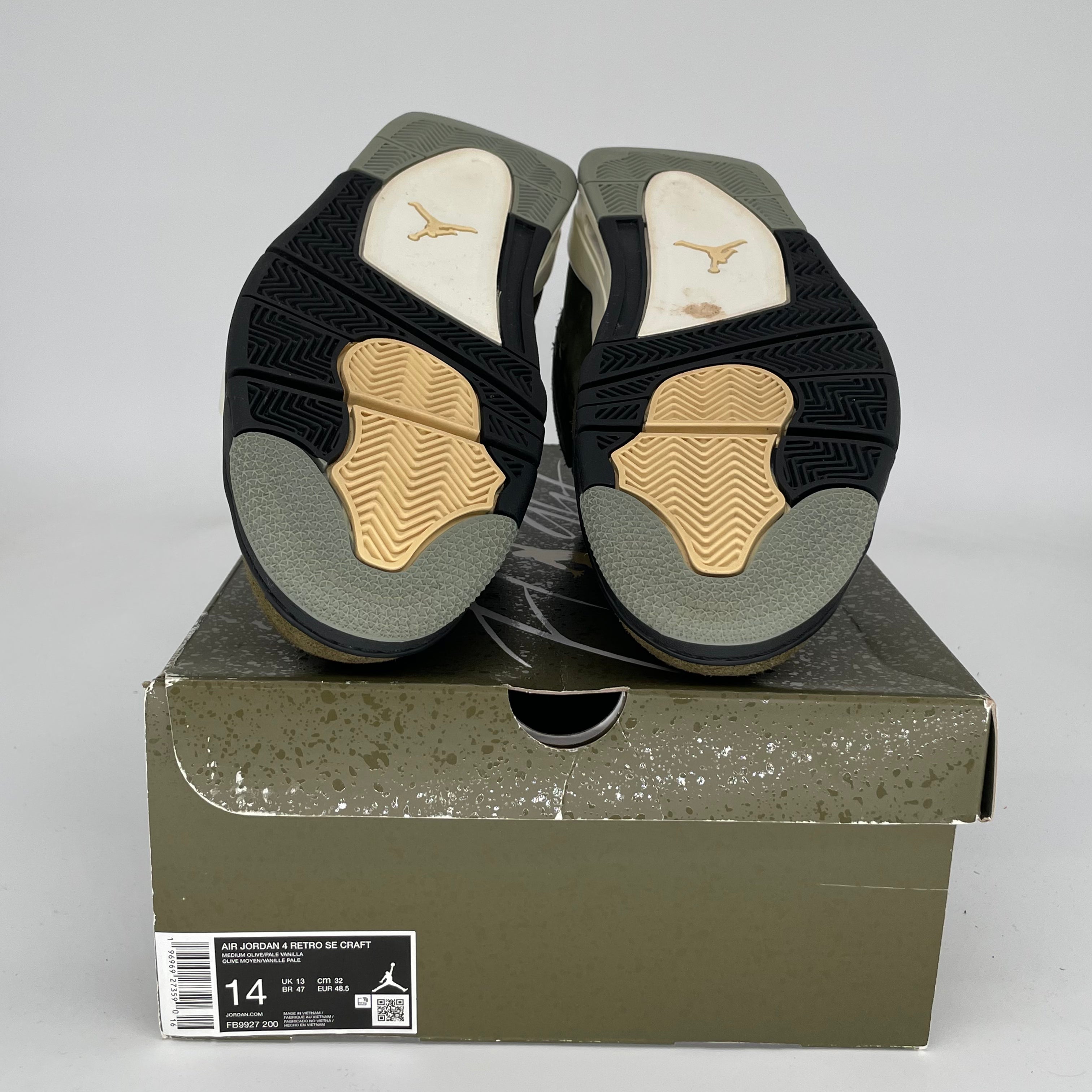 AIR JORDAN 4 CRAFT MEDIUM OLIVE MEN'S BASKETBALL SHOES SIZE 14 FB9927-200 - Perfect for Streetwear, Sneaker Collecting & Basketball Games