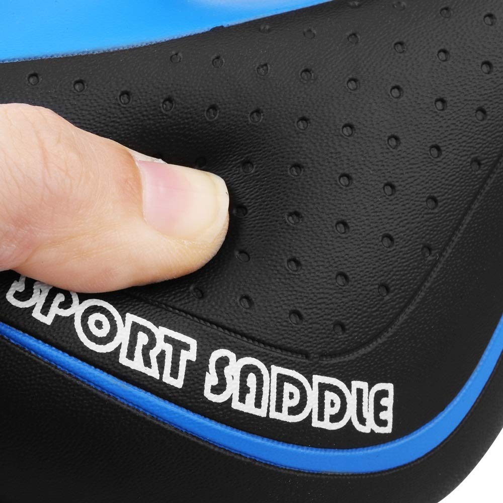 Comfortable Hollow Bike Seat - Breathable Soft Road & Mountain Bicycle Saddle for MTB, Folding, Exercise Bikes (Black/White) | Perfect for Long Rides, Commuting & Outdoor Adventures