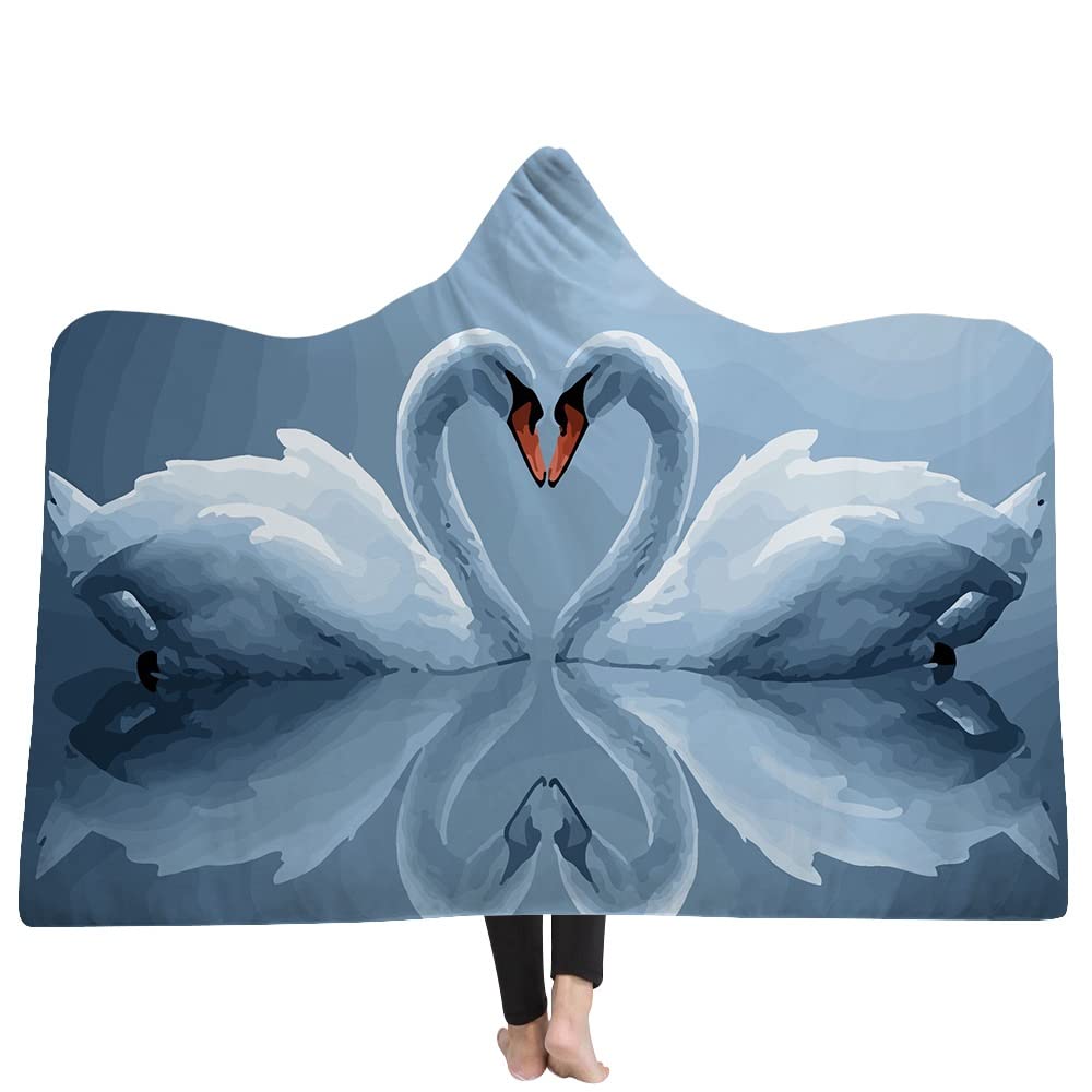 Soft Wearable Hooded Blanket for Adults - Cozy Fleece Hoodie Cloak with Flannel Lining, Microfiber Throw Blanket for Men & Women | Perfect for Lounging, Camping, and Movie Nights