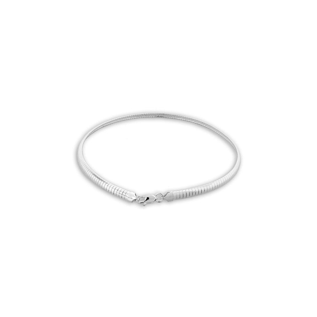 1MM .925 Sterling Silver Round Omega Chain Necklace - 16 & 18 Inch Length Options - Dainty Layering Necklace for Women, Perfect for Everyday Wear & Gift Giving