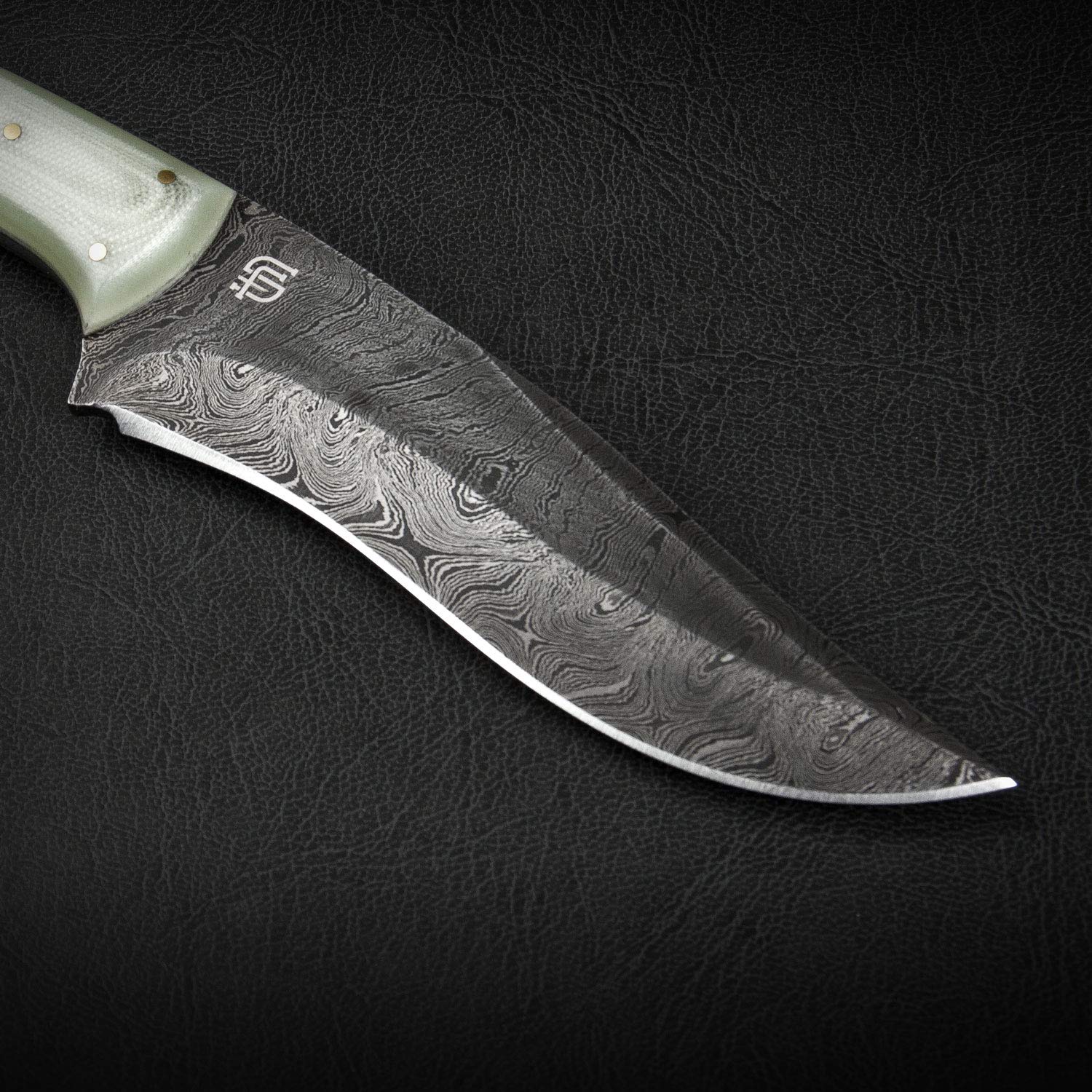 Forseti Steel Immortals Handmade Damascus Steel Knife - Premium Hunting, Camping & Outdoor Survival Knife - Razor Sharp Blade with Wooden Handle for Bushcraft, Fishing & EDC