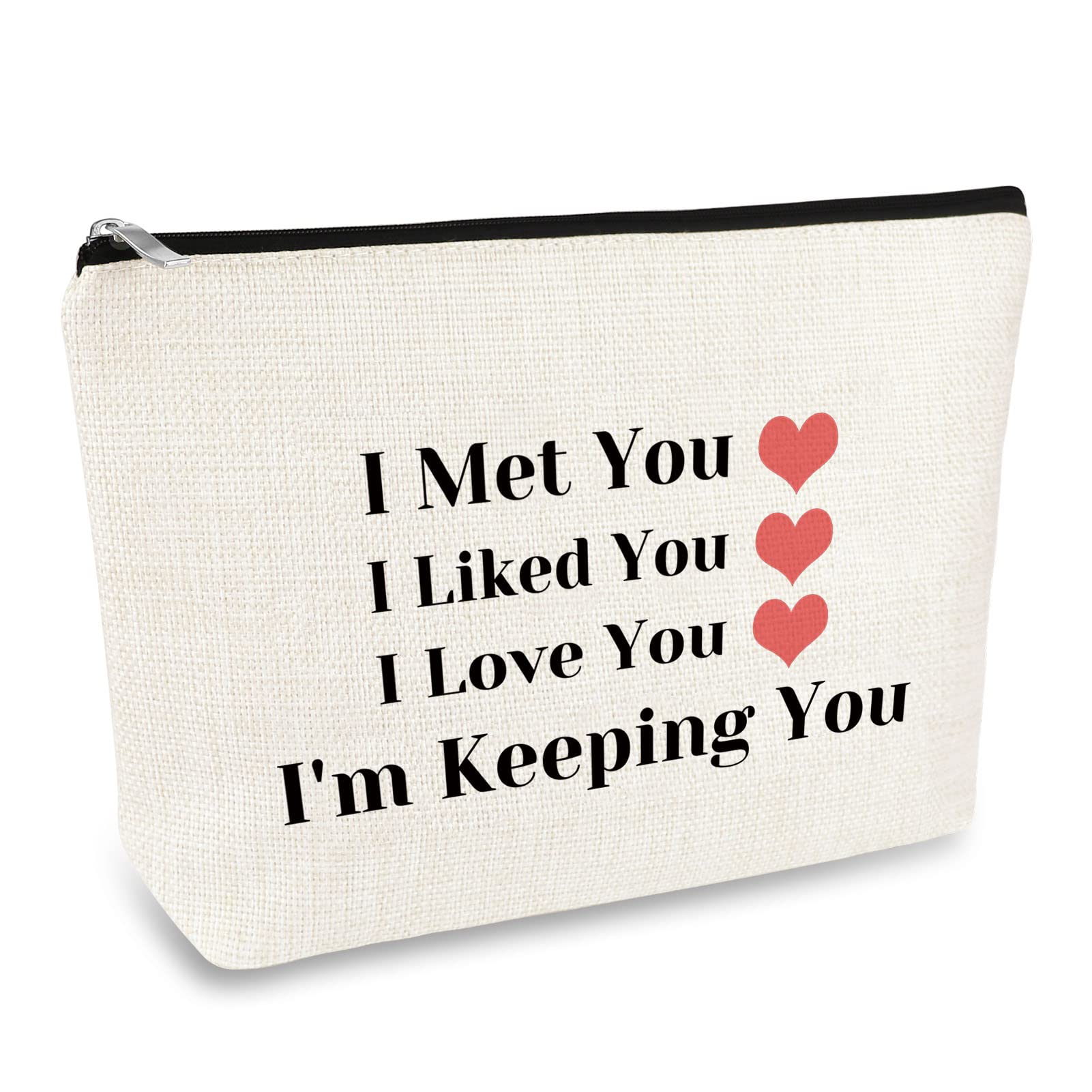 Romantic Makeup Bag for Women - Elegant Travel Cosmetic & Toiletry Bag - Perfect Anniversary, Christmas, Birthday, Wedding Gift for Wife, Girlfriend, or Her - Thoughtful 