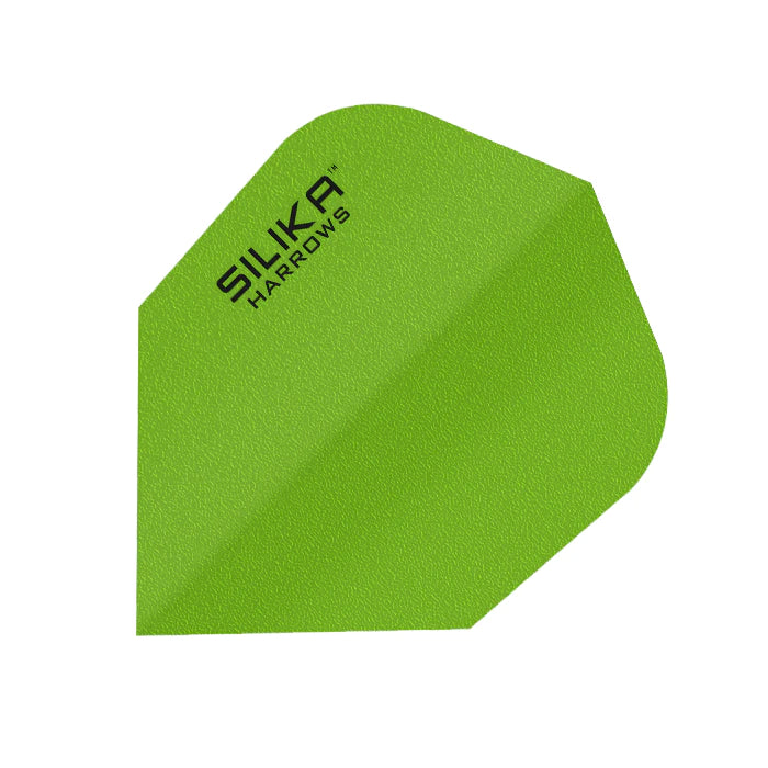 Harrows Silika Solid Dart Flights - Standard Small No.6 Shape (Green) | Durable & Lightweight for Professional & Casual Dart Players | Perfect for Bars, Game Rooms & Tournaments