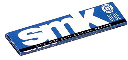 Premium King Size Blue Rolling Papers - 3 Booklets Pack | Smooth Burn for Herbal Smoking & Crafting