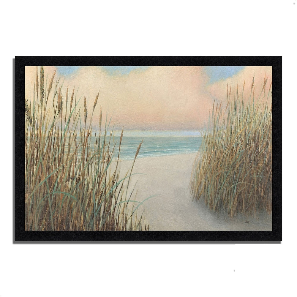 Beach Trail I by James Wiens - Framed Wall Art Painting Print for Coastal Home Decor, Beach House Living Room & Office Wall Decor