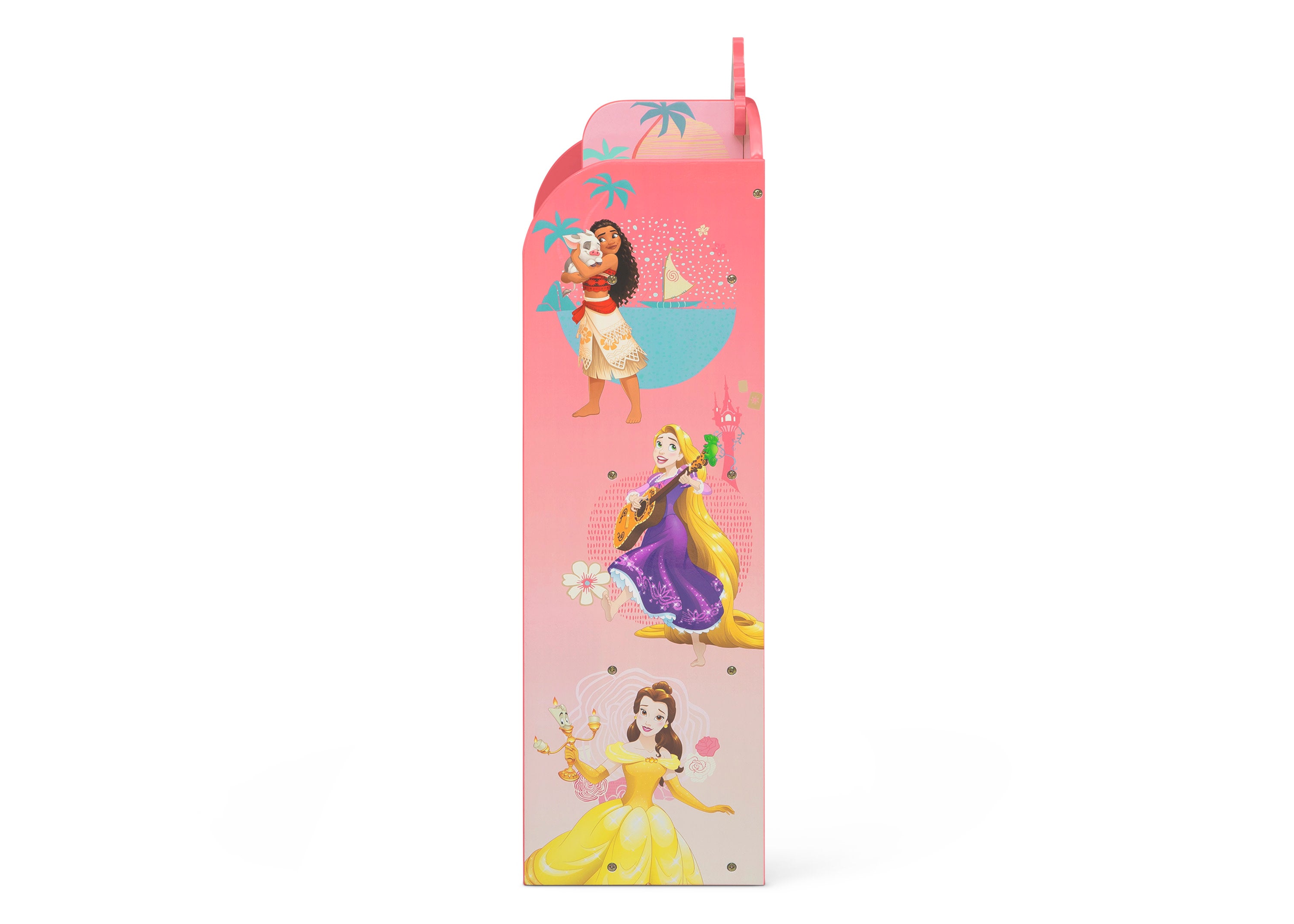 Disney Princess Wooden Playhouse 4-Shelf Bookcase for Kids - Nursery Bookshelf & Toy Storage Organizer - Perfect for Bedroom, Playroom & Classroom Decor