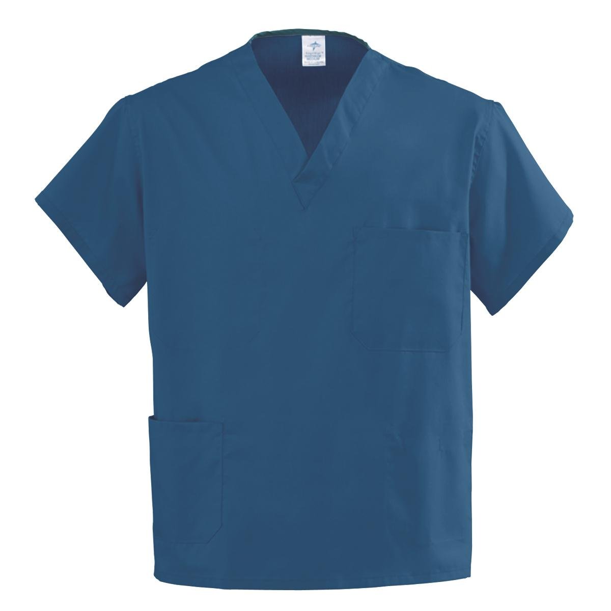 Medline Reversible Scrub Top for Nurses & Healthcare Workers - 4 Functional Pockets, Latex-Free Medical Uniform - Perfect for Hospitals, Clinics & Long Shifts