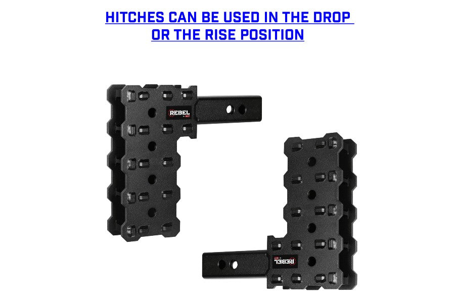 GEN Y Hitch Rebel Series Standard Drop Hitch with Ball Mount - 2in Shank, 4.5in Drop - Perfect for Towing Trailers, Boats & Heavy Loads