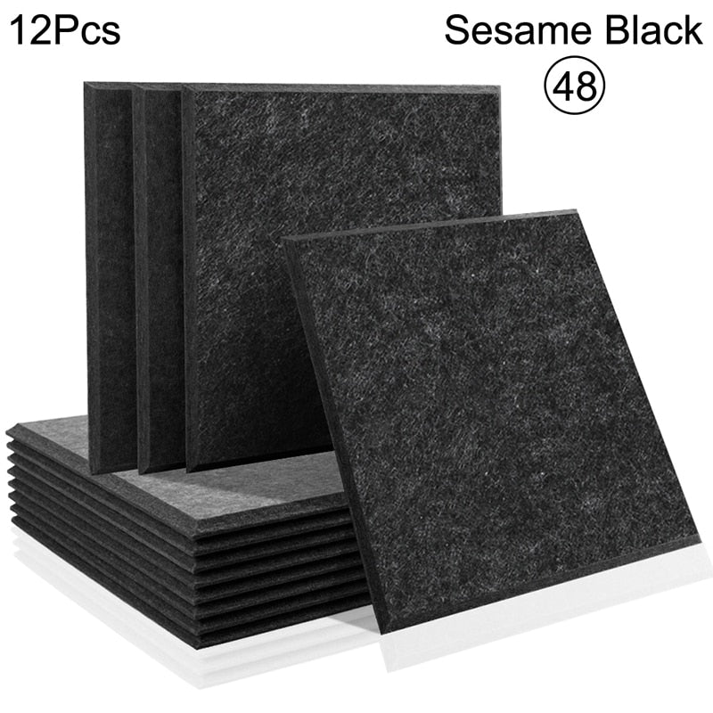 Acoustic Insulation Panel Tiles - Premium Soundproof Wall Panels for Home Studio, Office & Theater Noise Reduction | High Density Foam Panels for Better Sound Absorption
