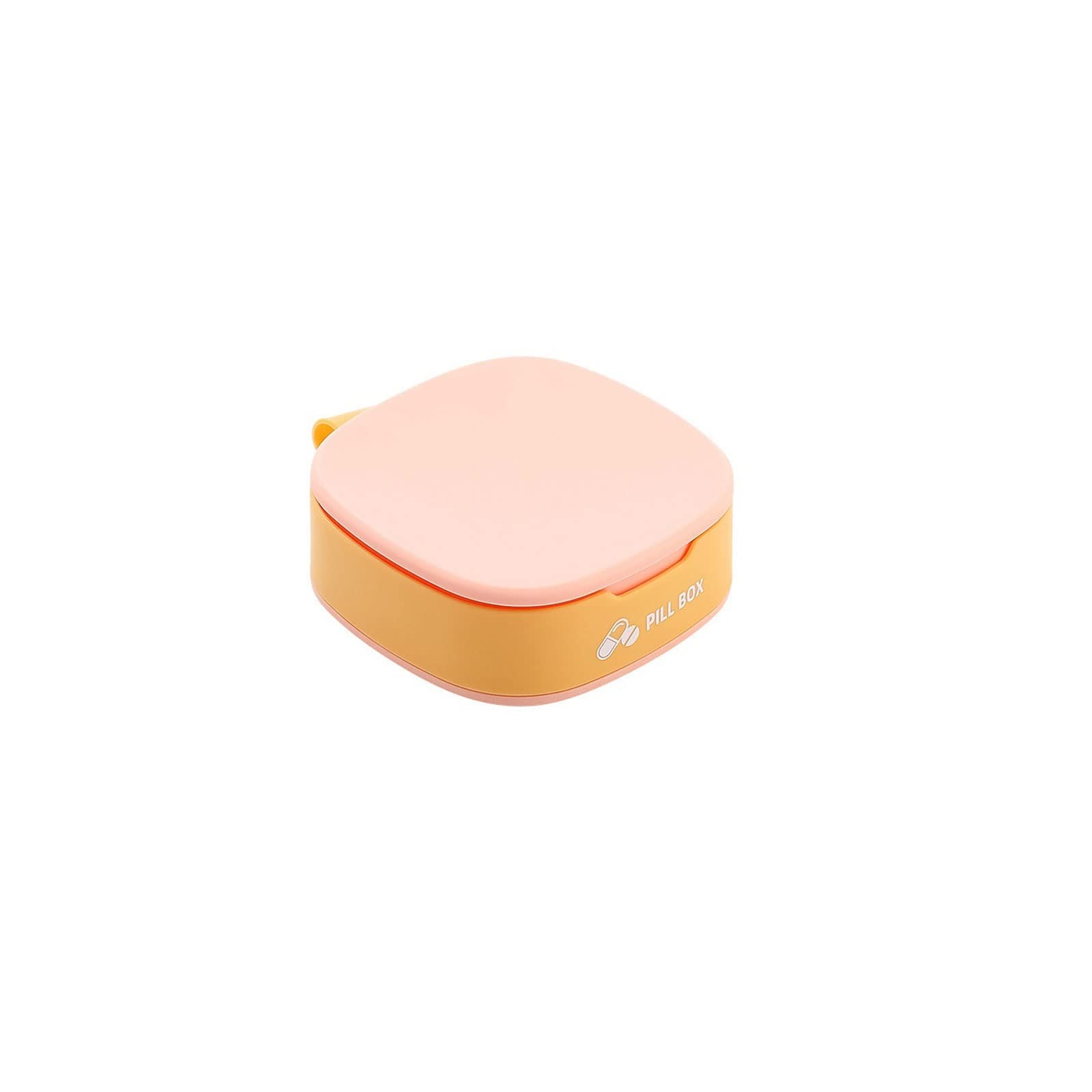 Portable Weekly Pill Organizer Box - Travel Medicine Case with Mini Storage Compartments | Yellow | Perfect for Daily Medication, Travel & On-the-Go Use