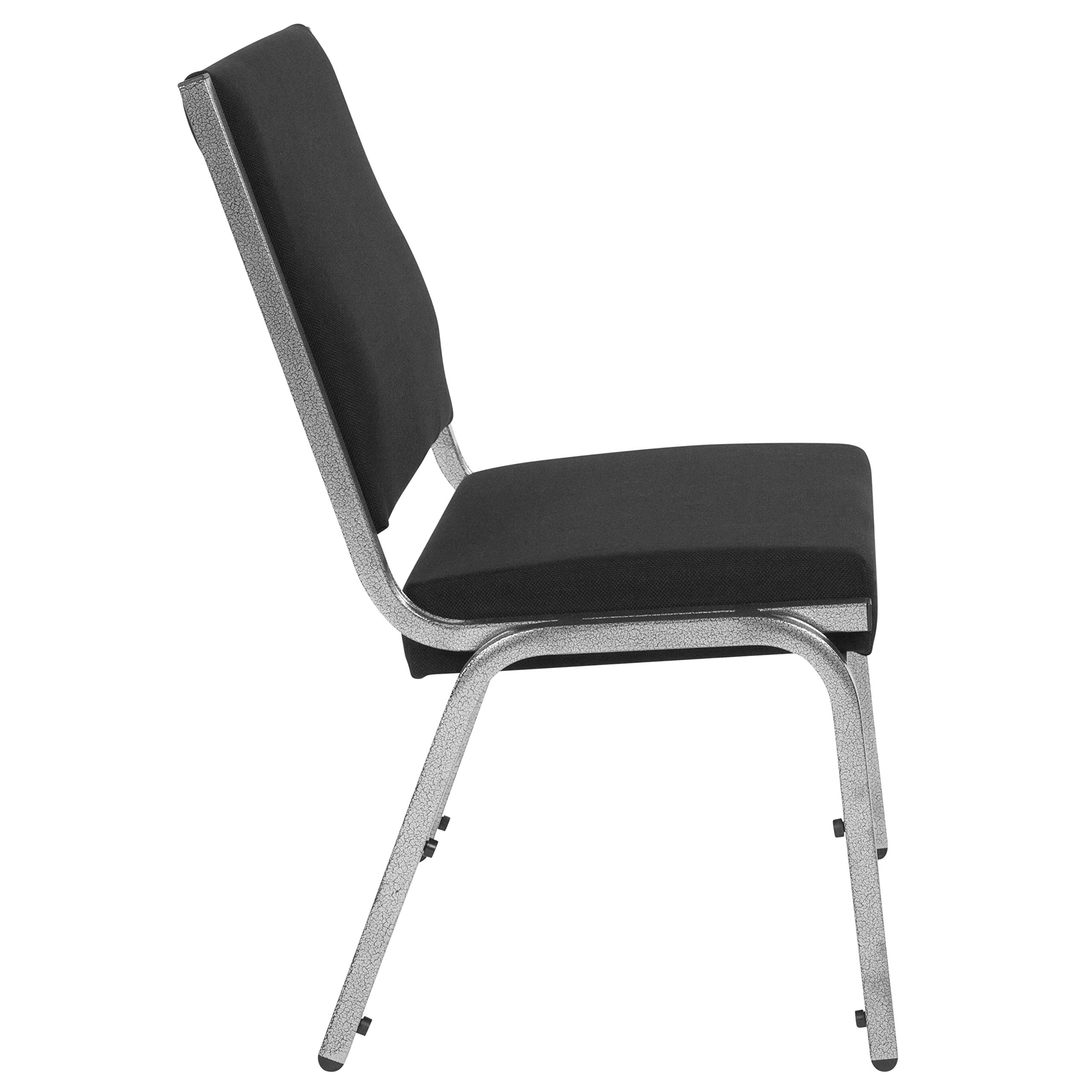 EMMA & OLIVER Heavy Duty Bariatric Chair - 1000 lb Weight Capacity, Antimicrobial Black Fabric - Medical Office & Waiting Room Seating for Healthcare Facilities