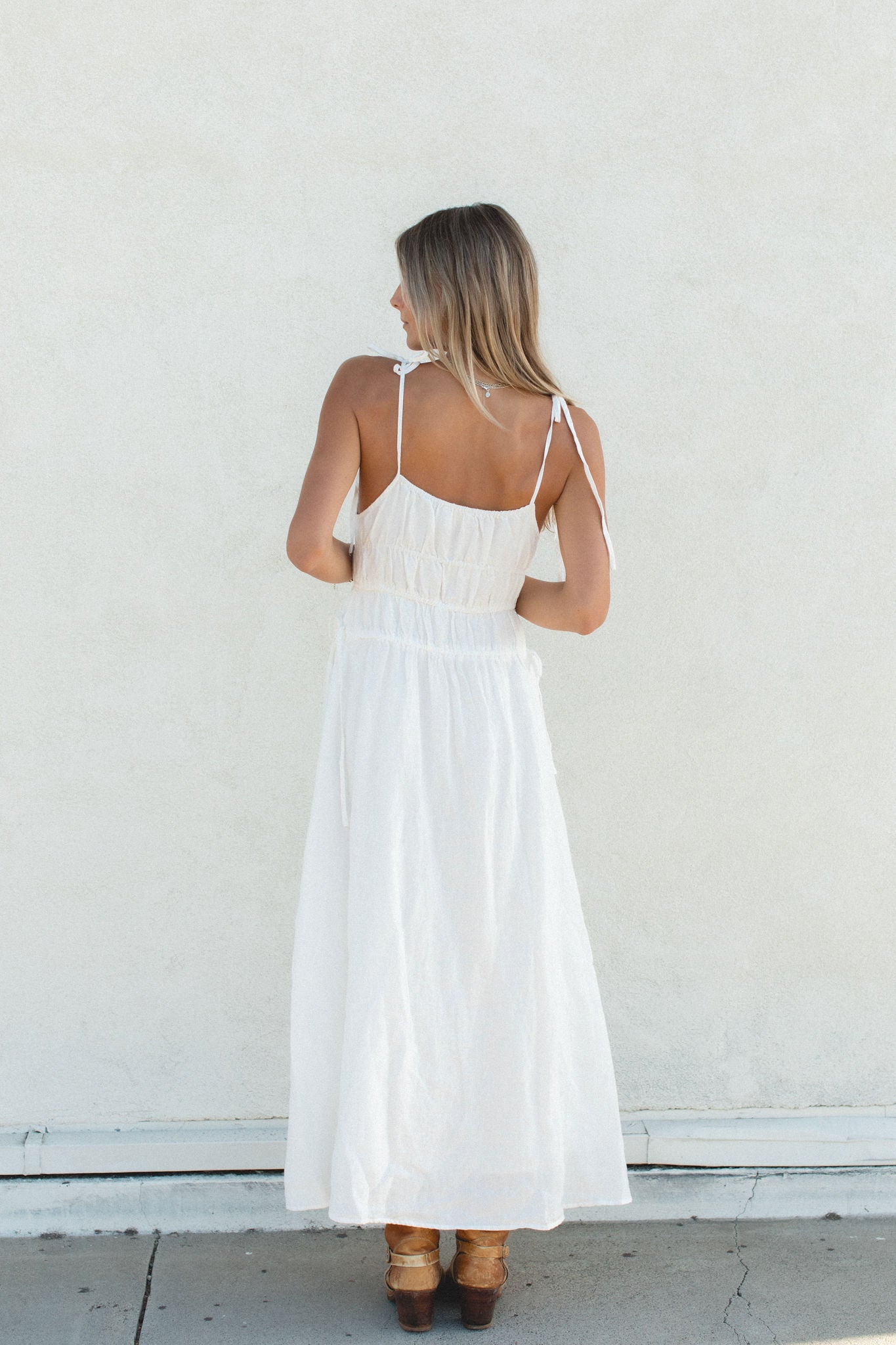 Harvest Linen Maxi Dress for Women - Flowy Bohemian Summer Beach Dress with Pockets | Perfect for Vacations, Weddings & Casual Outings