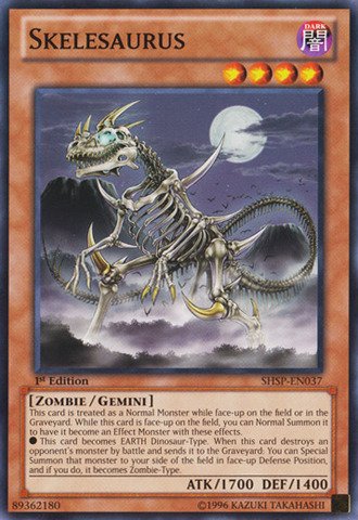 YU-GI-OH! Skelesaurus SHSP-EN037 Shadow Specters Unlimited Edition Common - Collectible Trading Card Game for Strategy Battles & Deck Building