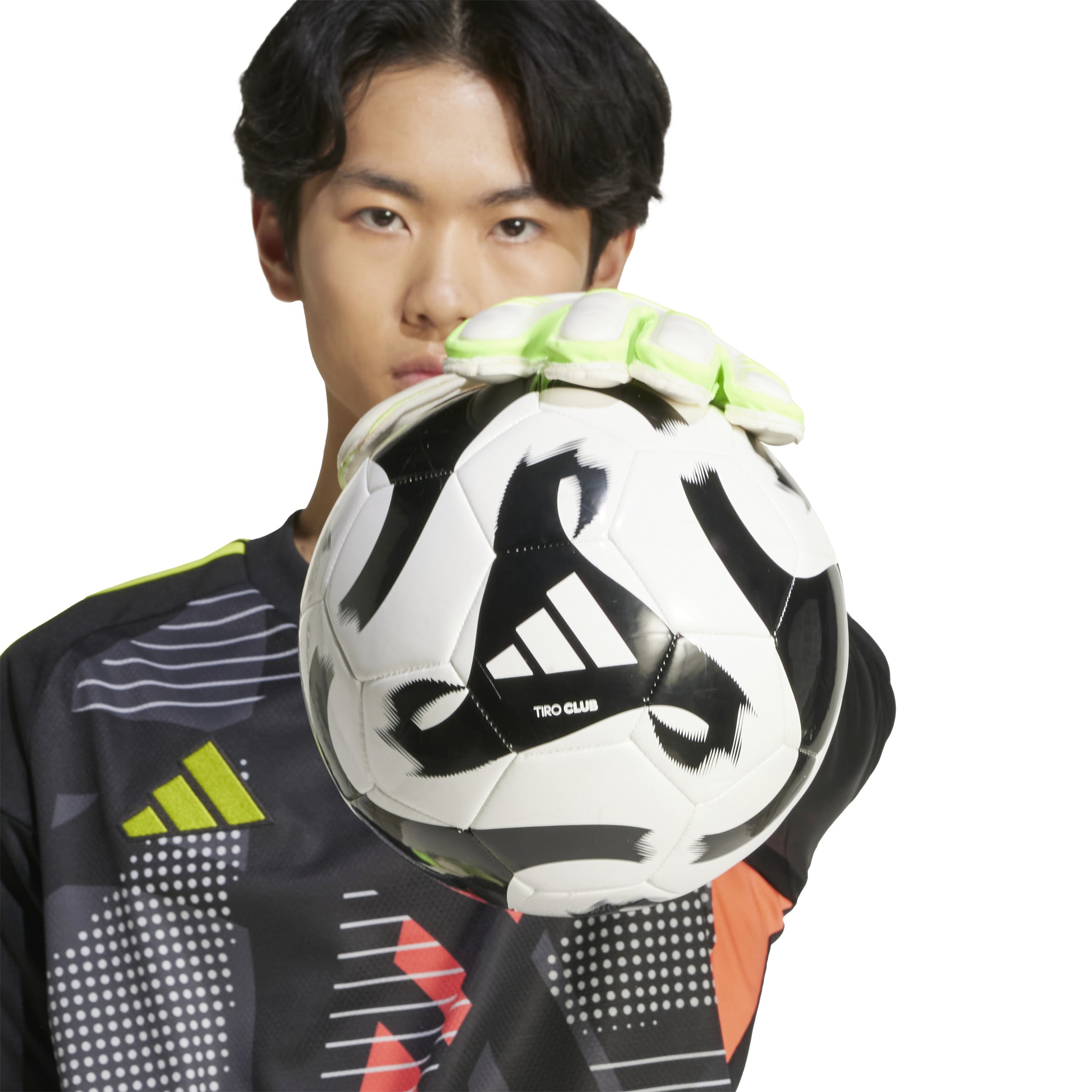 Adidas Predator Match Fingersave Goalkeeper Gloves - White/Lucid Lemon/Lucid Pink - Professional Soccer Goalkeeper Gloves for Training & Matches