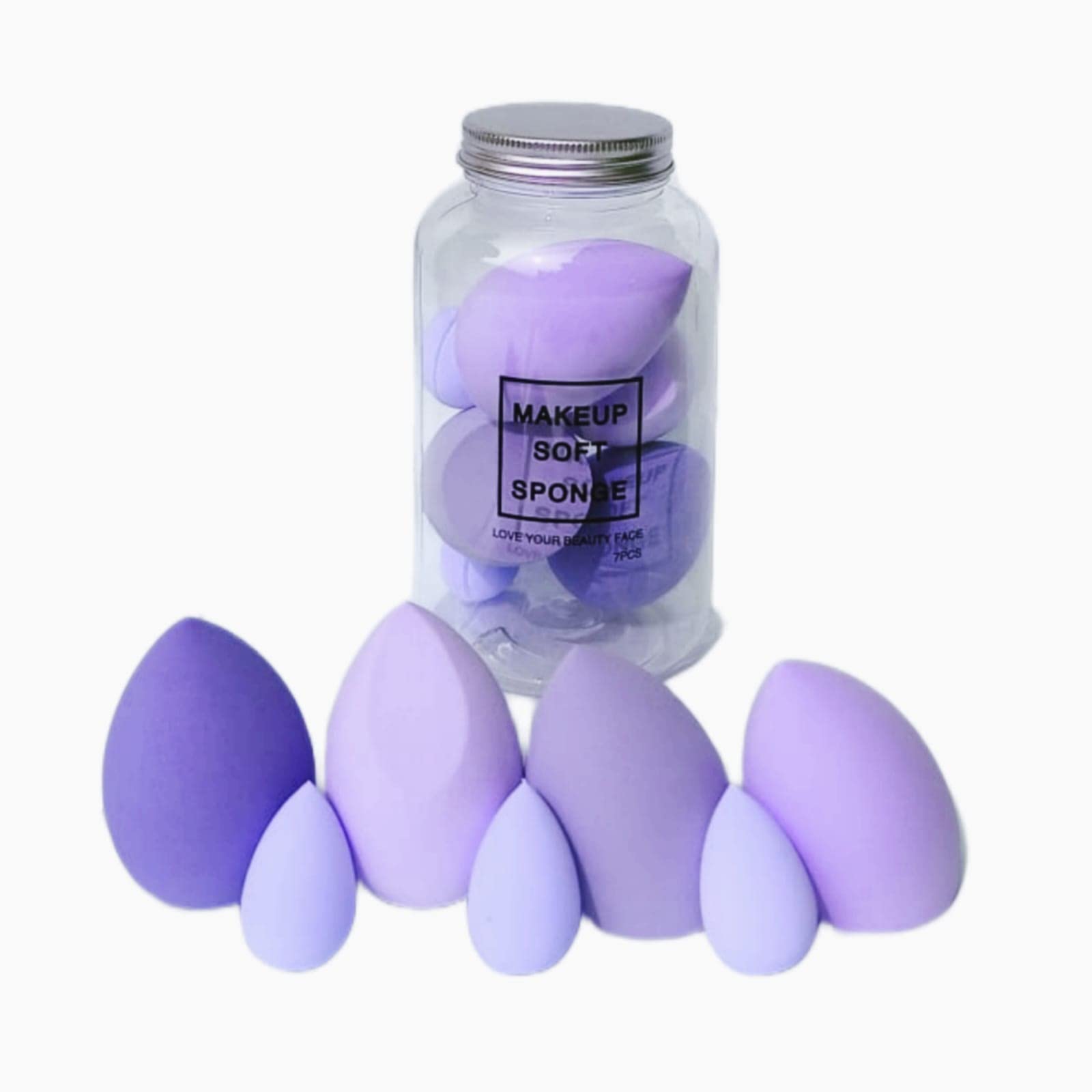 Premium AIR BEAUTY Makeup Sponge Set - 7 Pcs Beauty Blender & Puff for Flawless Foundation Application | Professional Cosmetic Tools for Liquid, Powder & Cream Makeup | Perfect for Daily Use & Travel