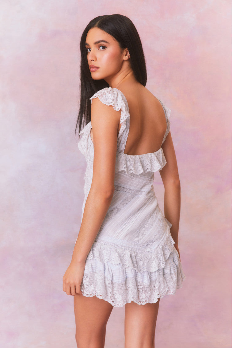 Bensley Women's Fitted Lace Mini Dress - Elegant Party Cocktail Dress for Evening Events, Date Night & Special Occasions