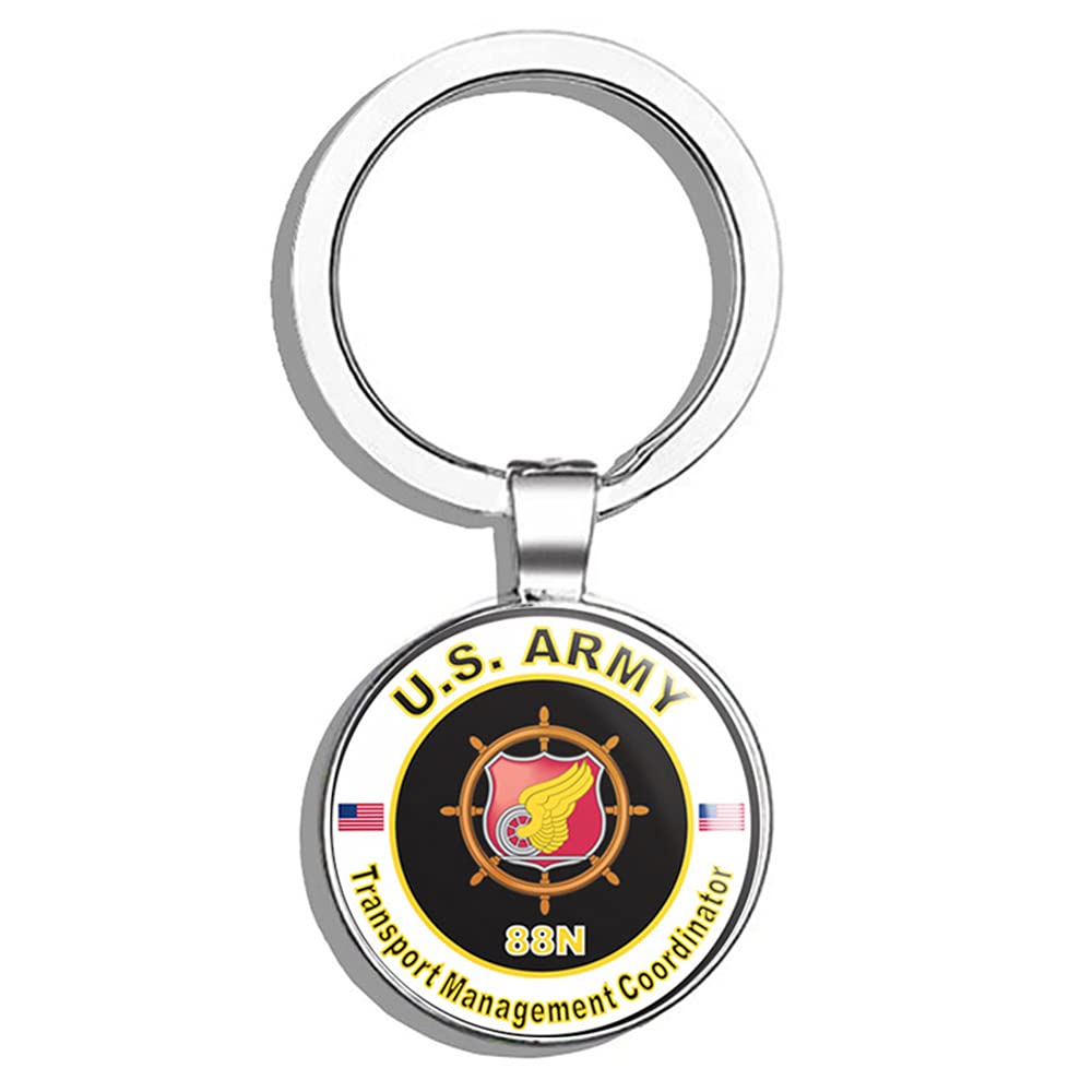 U.S. Army MOS 88N Transport Management Coordinator Metal Keychain - Military Appreciation Gift, Veteran Present, Army Enlistment Souvenir - Perfect for Key Rings, Backpacks, and Military Gear Organization