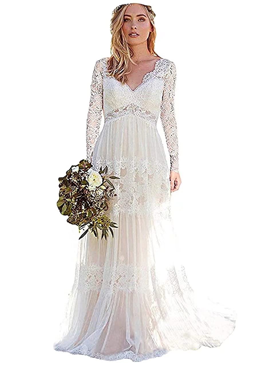Elegant Off Shoulder Lace Wedding Dress for Bride 2024 - Short Sleeve Bridal Gown for Women | Perfect for Beach, Garden & Outdoor Ceremonies
