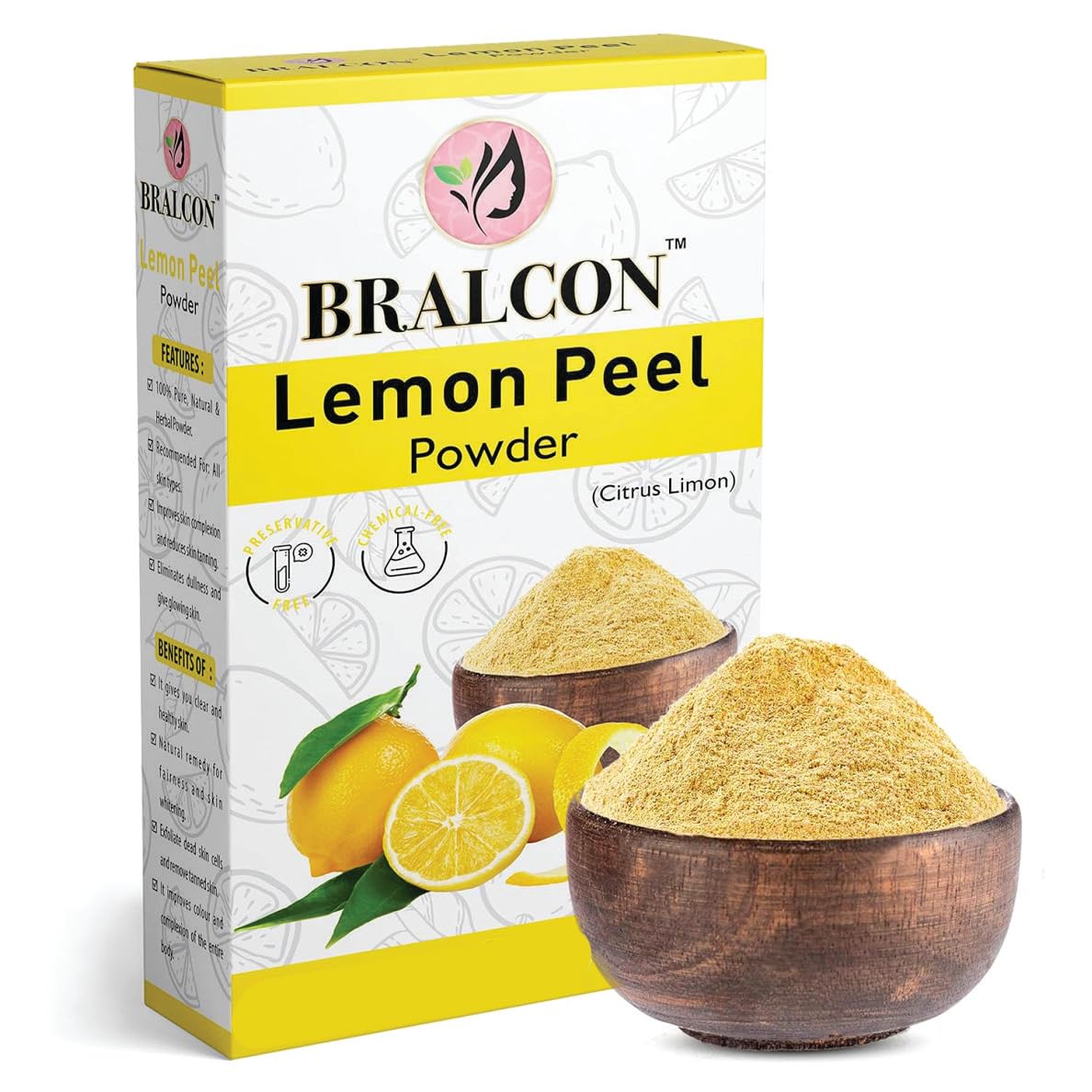 Organic Neem Leaf Powder & Lemon Peel Powder Combo - 200g (100g x 2 Pack) | Natural Skin Care for Face Masks, Glowing Skin & Oil Control | Perfect for DIY Beauty Treatments & Ayurvedic Remedies