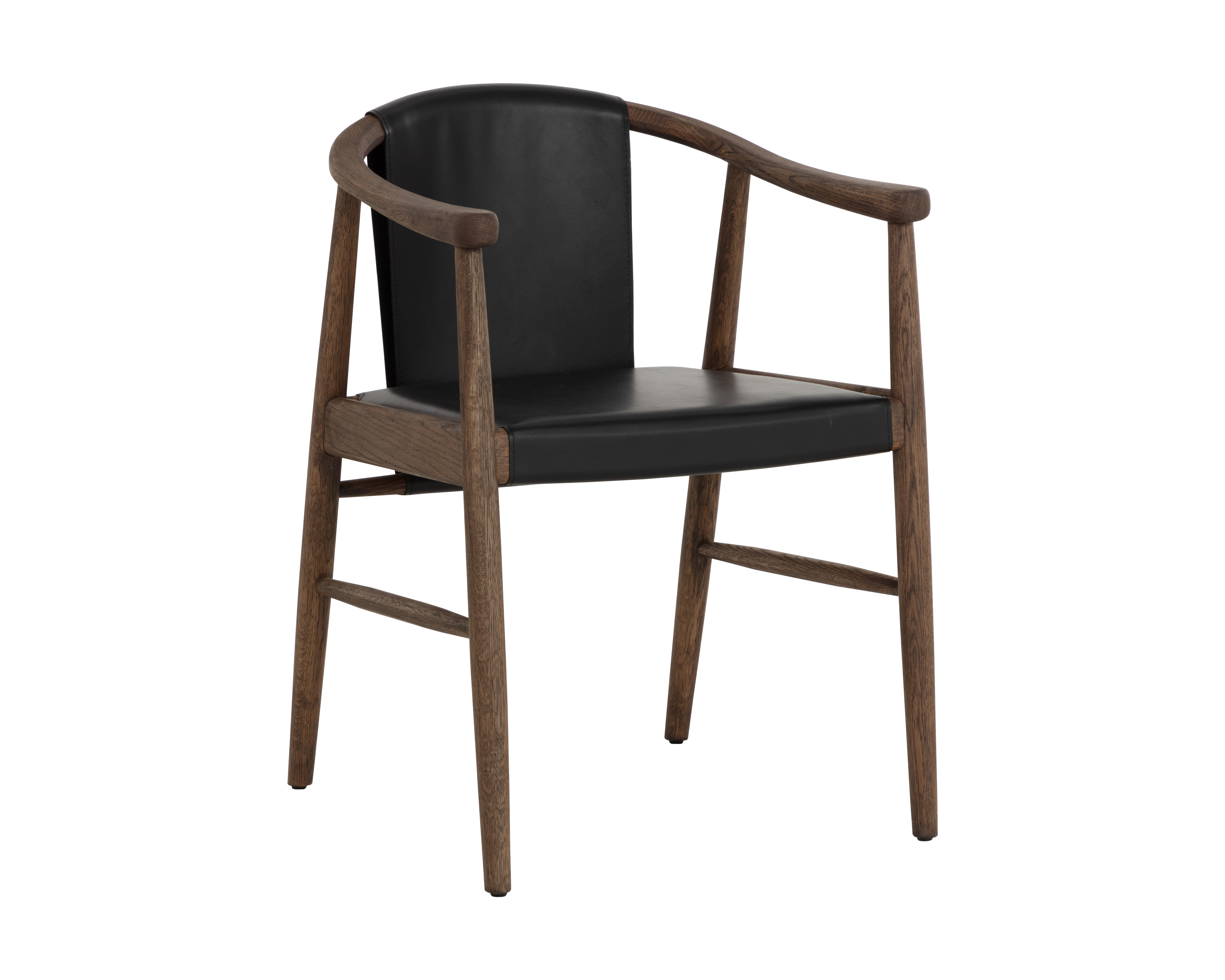 Stylish Aran Dining Armchair with Premium Onyx Leather Upholstery - Perfect for Modern Dining Rooms & Kitchen Breakfast Nooks
