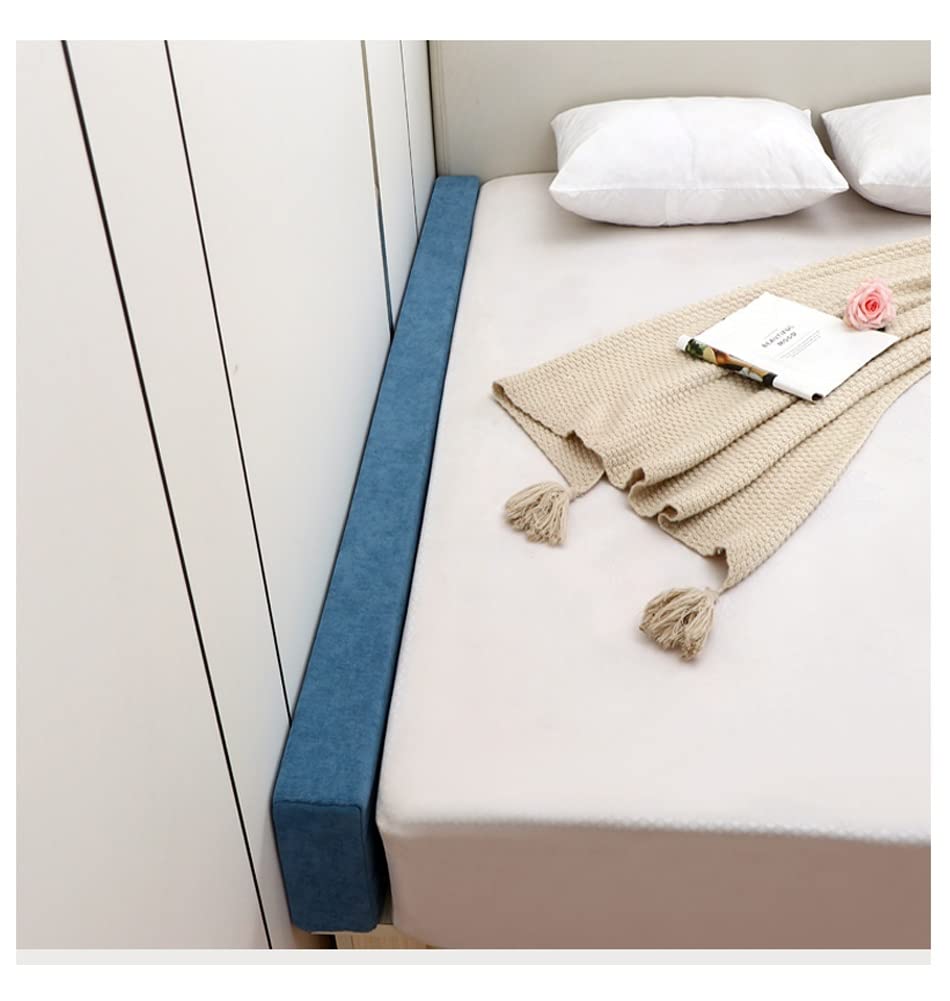 Long Bed Sofa Gap Filler - 20X8X100cm Beige Cushion for Bedside Protection & Support | Perfect for Filling Gaps Between Bed, Sofa, Headboard & Armrest | Ideal for Home, Dorm & Hotel Use