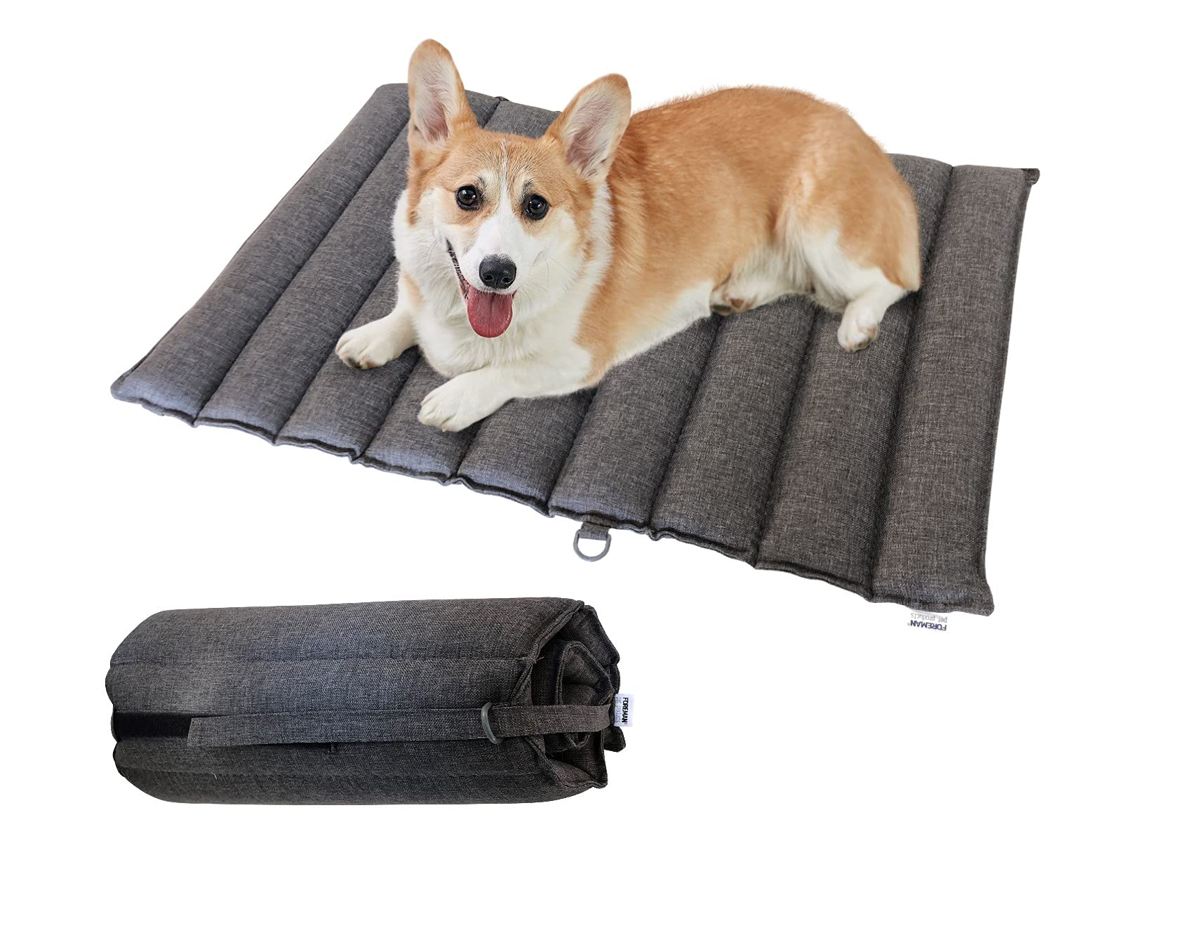 **Foldable Waterproof Dog Bed - Heavy Duty Foam Mattress for Indoor & Outdoor Use - Durable, Portable Pet Mat for Camping & Travel - Medium 30