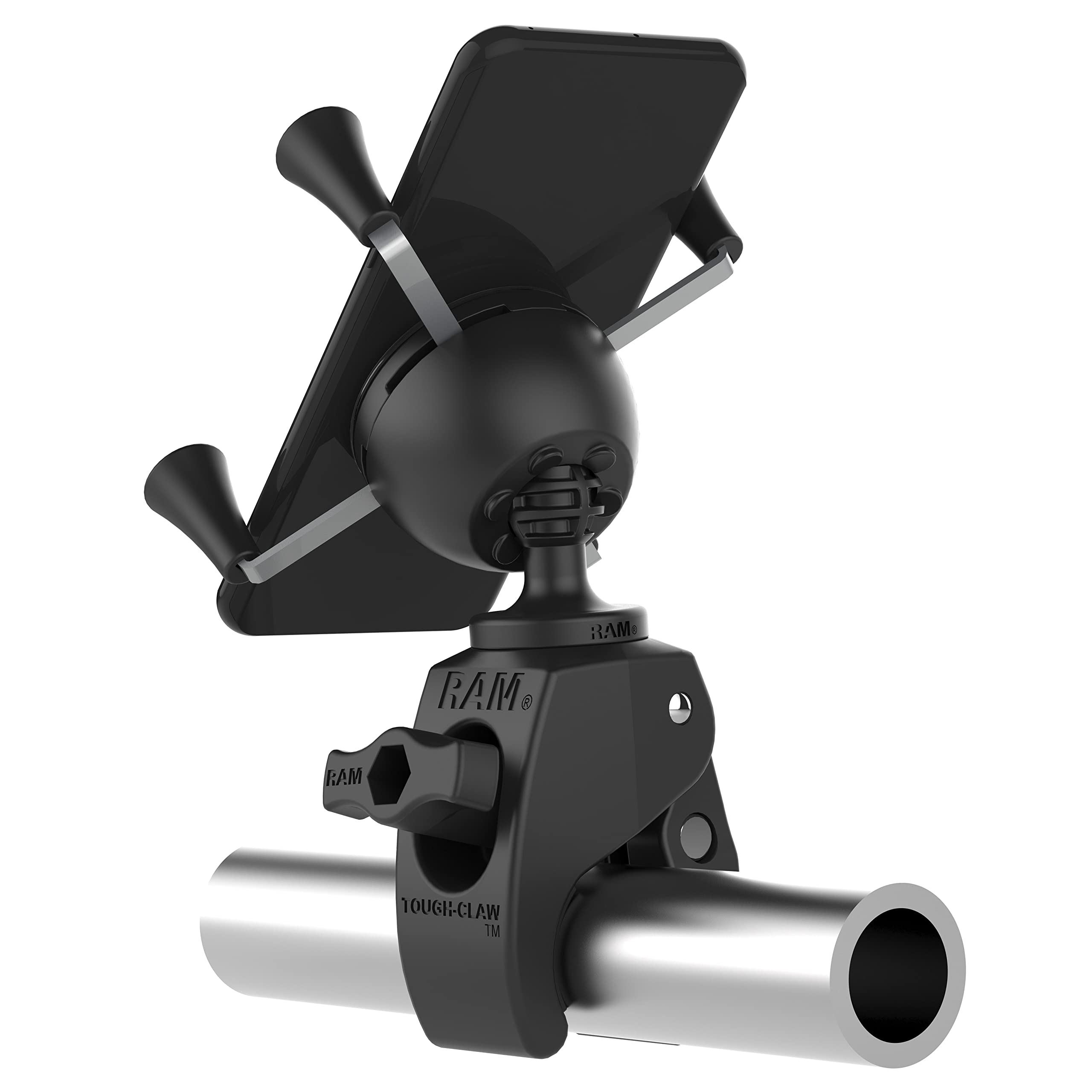 RAM Mount RAM-HOL-UN7-400U X-Grip with TOUGHCLAW 手机支架 - 适用于摩托车、自行车、汽车、船舶等户外运动设备