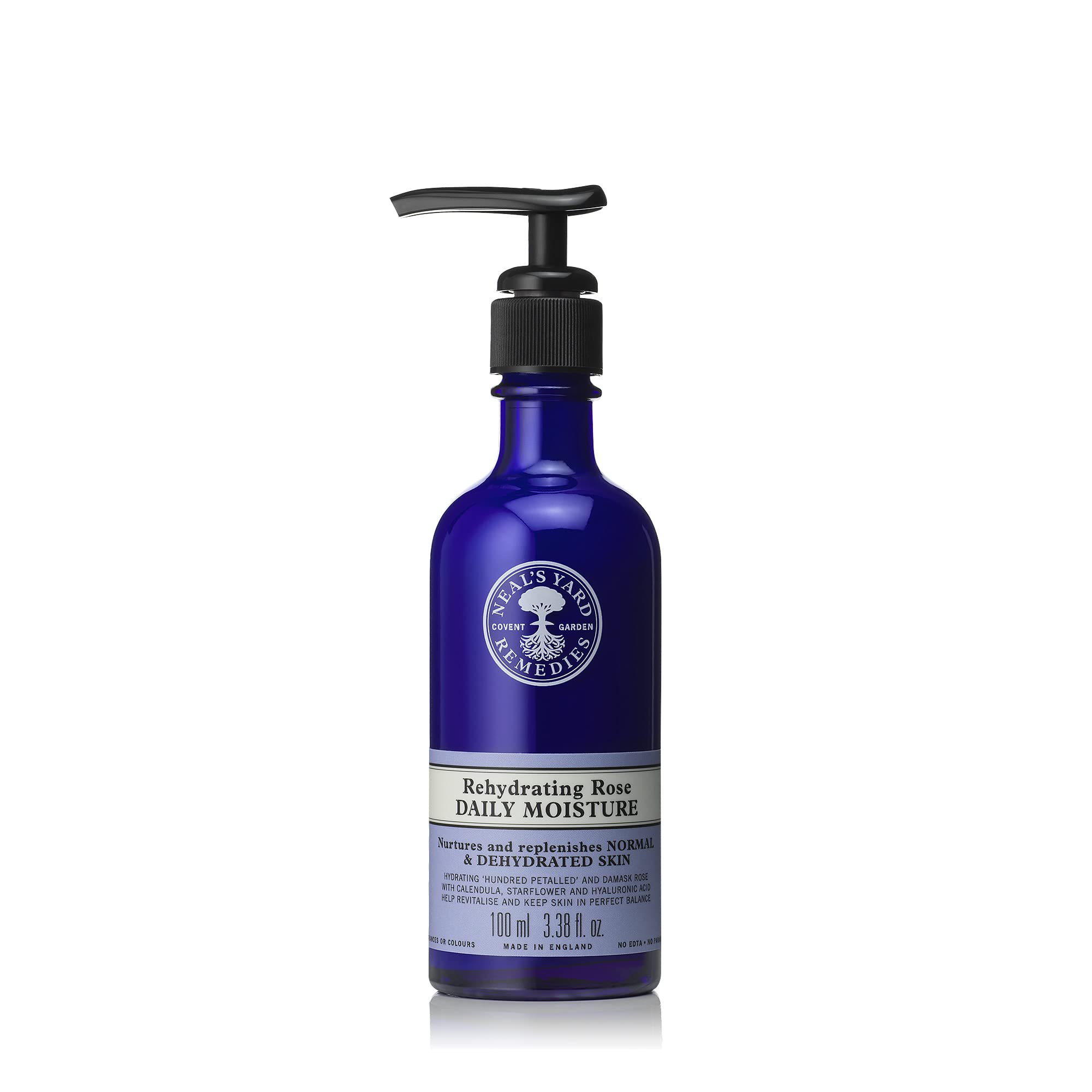 NEALS YARD REMEDIES Organic Rose Facial Moisturizer Cream - 100ml for Dry & Sensitive Skin - Hydrating & Nourishing Daily Face Moisturizer - Perfect for Morning & Night Skincare Routine
