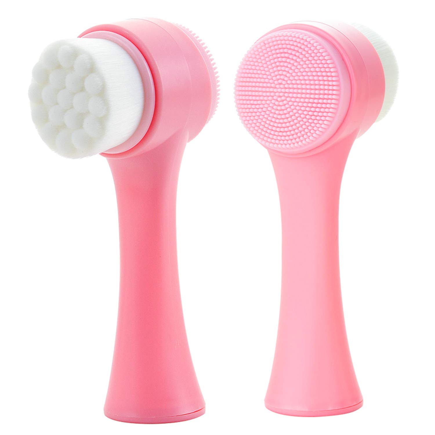 2-in-1 Silicone Face Brush for Deep Pore Cleansing & Exfoliation - Handheld Manual Facial Cleansing Brush with Double Sides - Perfect for Daily Skincare Routine & Travel