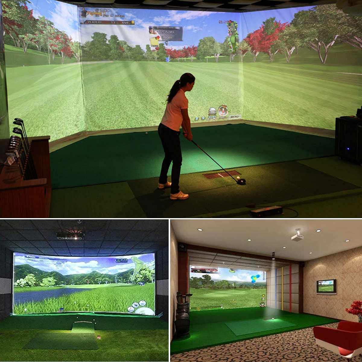Premium Indoor Golf Simulator Impact Screen - 300x200cm Large Projection Curtain for Golf Practice & Training | Perfect for Home & Commercial Golf Simulators, Driving Ranges & Backyard Practice