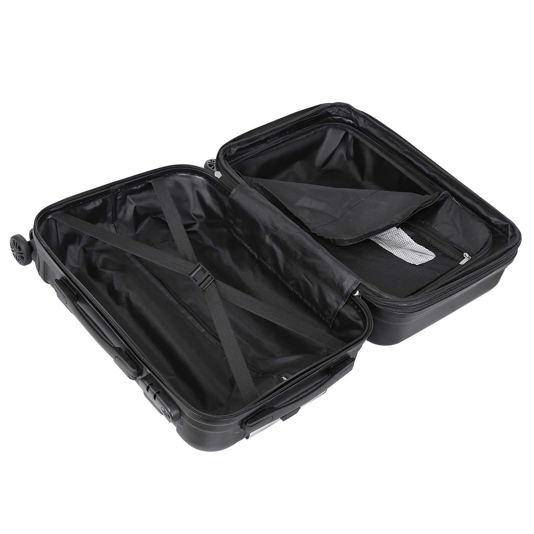 21-Inch Expandable Hardside Spinner Luggage with TSA Lock - Lightweight Carry-On Suitcase for Air Travel, Business Trips & Weekend Getaways (Black)