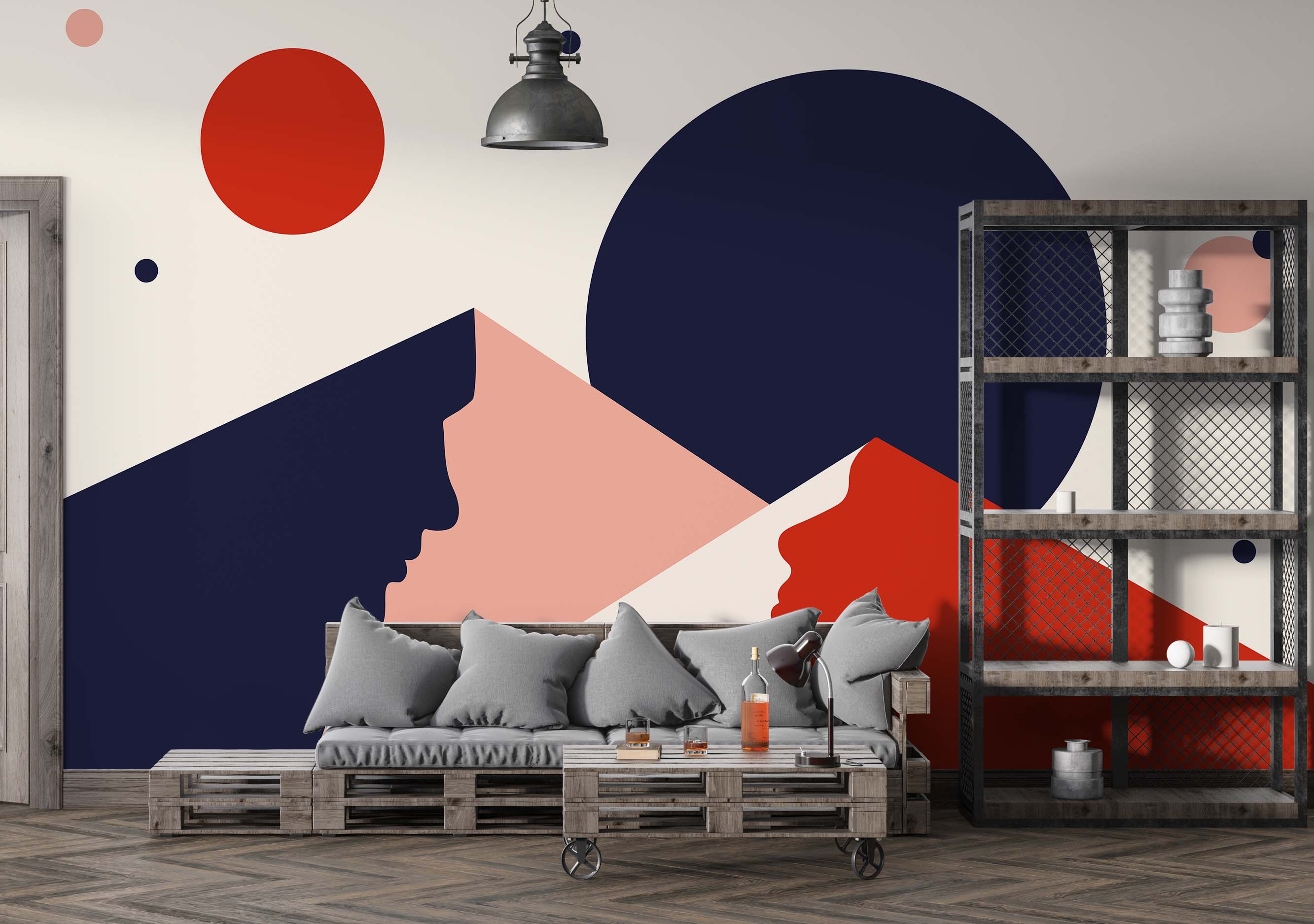 Scandinavian Wall Mural - Premium Peel & Stick Wallpaper for Modern Home Decor | Perfect for Living Rooms, Bedrooms & Nursery