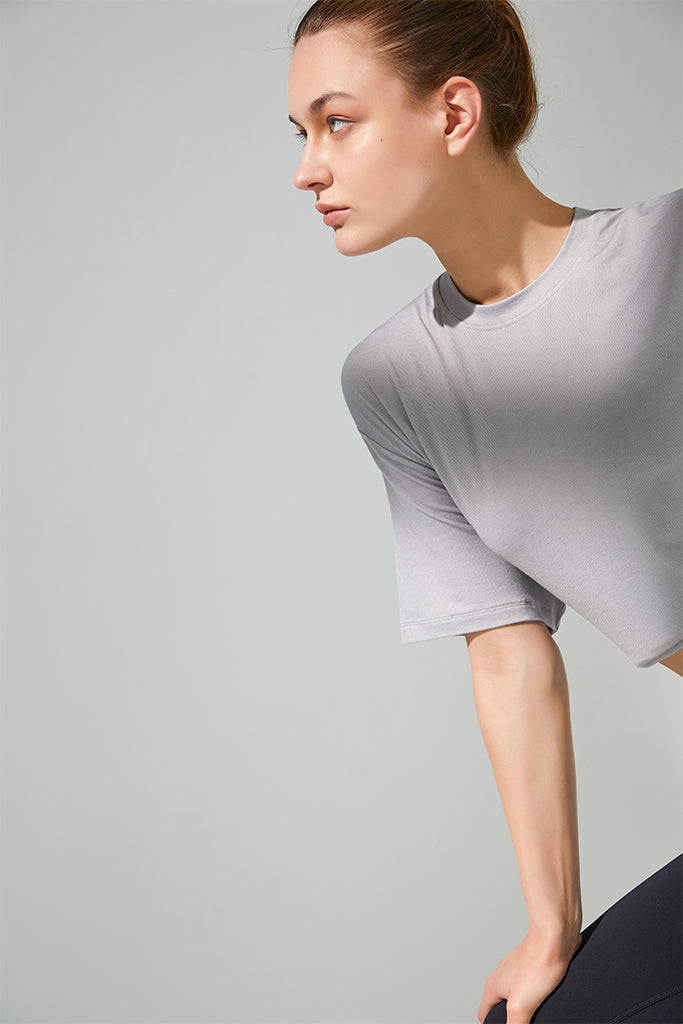 Stylish Silver Boxy T-Shirt for Women | Trendy Oversized Casual Tee | Perfect for Streetwear, Lounge & Everyday Outfits