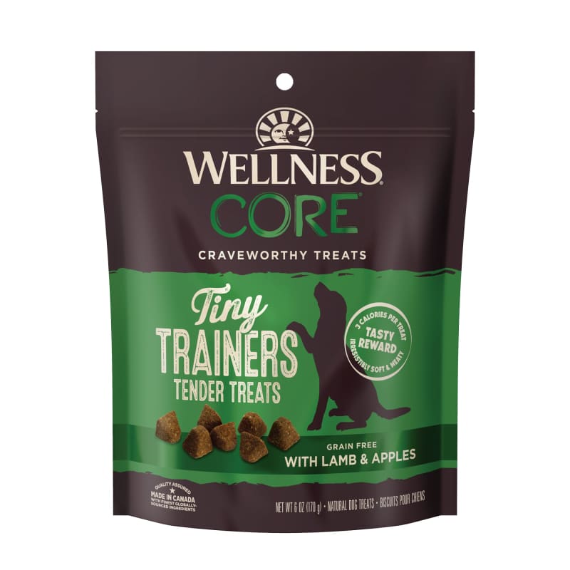 Wellness Core Tiny Trainers Lamb & Apple Small Breed Dog Treats 6oz - Healthy Training Rewards for Puppies & Small Dogs - Perfect for Obedience Training & Positive Reinforcement at Home or Outdoors