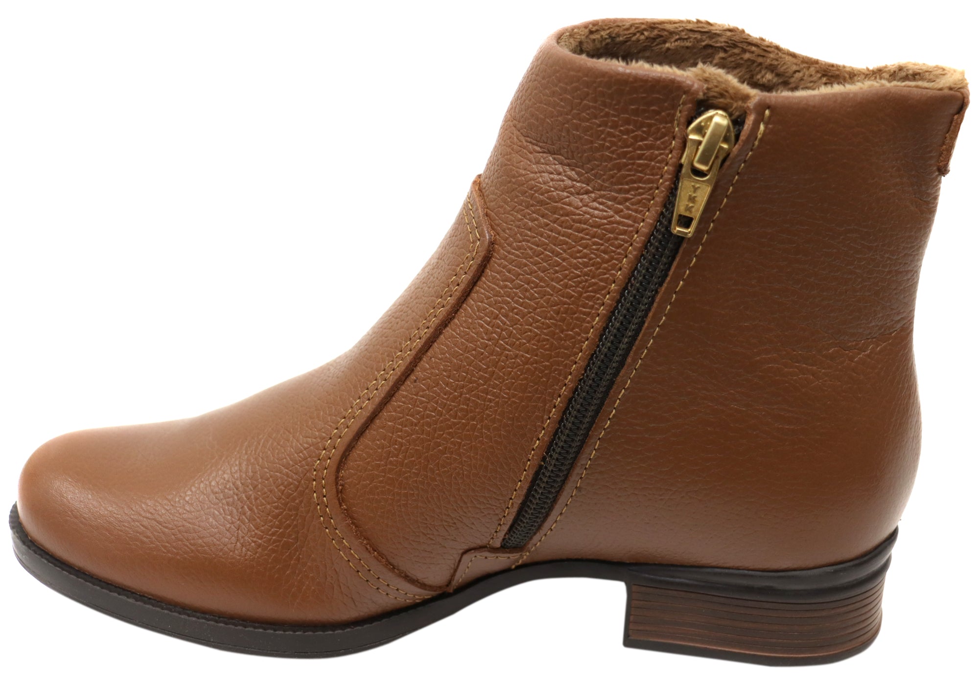 Pegada Dulce Women's Comfortable Brazilian Leather Ankle Boots - Stylish & Soft for Everyday Wear, Office, and Casual Outings