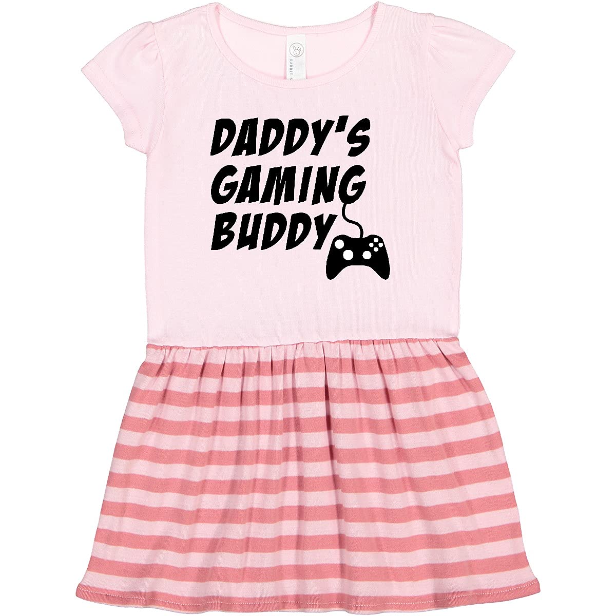 Inktastic Daddy's Gaming Buddy with Controller Toddler Dress - Cute Matching Outfit for Father & Daughter Gaming Time - Perfect for Family Game Nights & Casual Wear