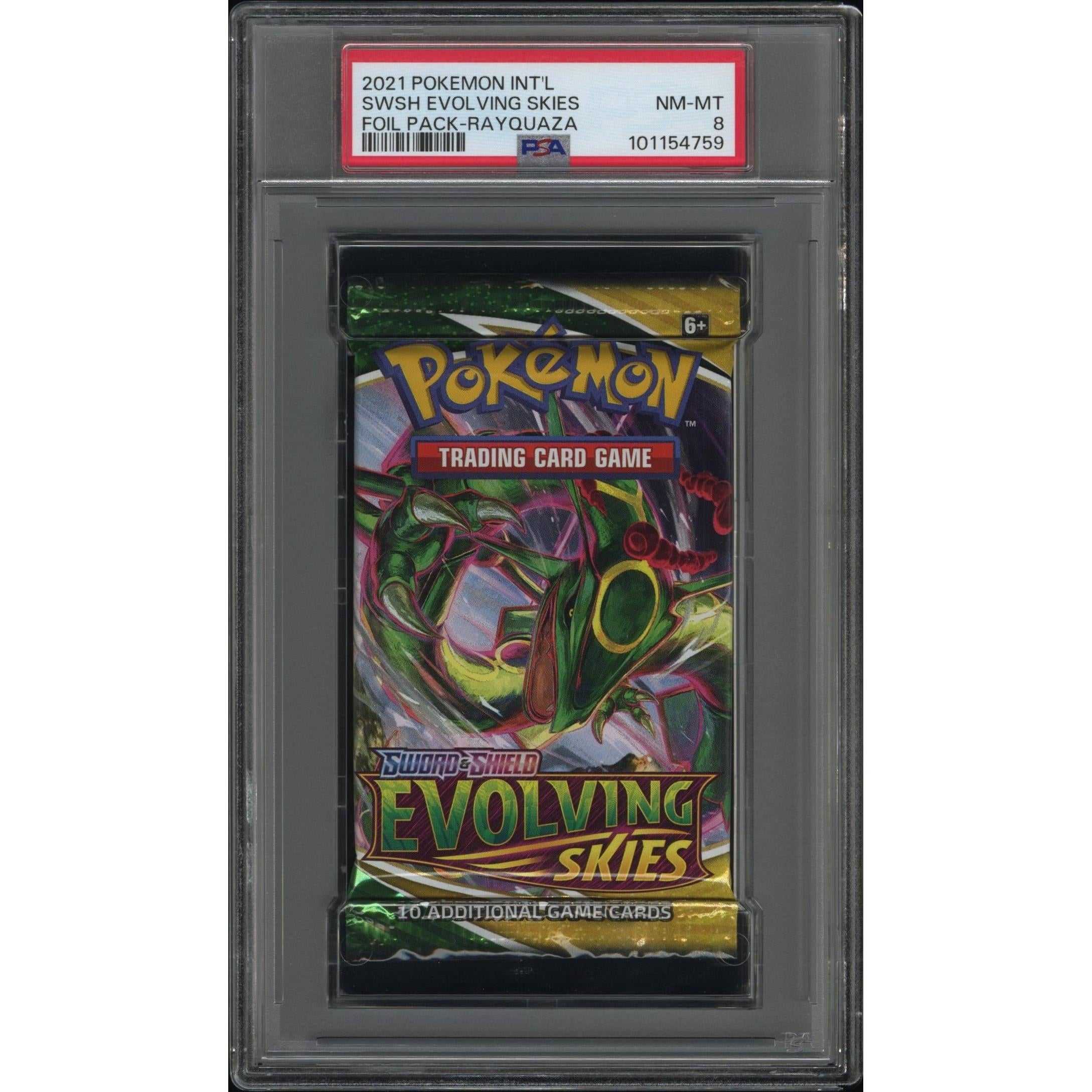 2021 Pokemon Evolving Skies Booster Pack - Rayquaza Art PSA 8 Graded Card | Collectible Trading Card Game for Players & Investors | Perfect for Tournaments, Gifts & Display Cases