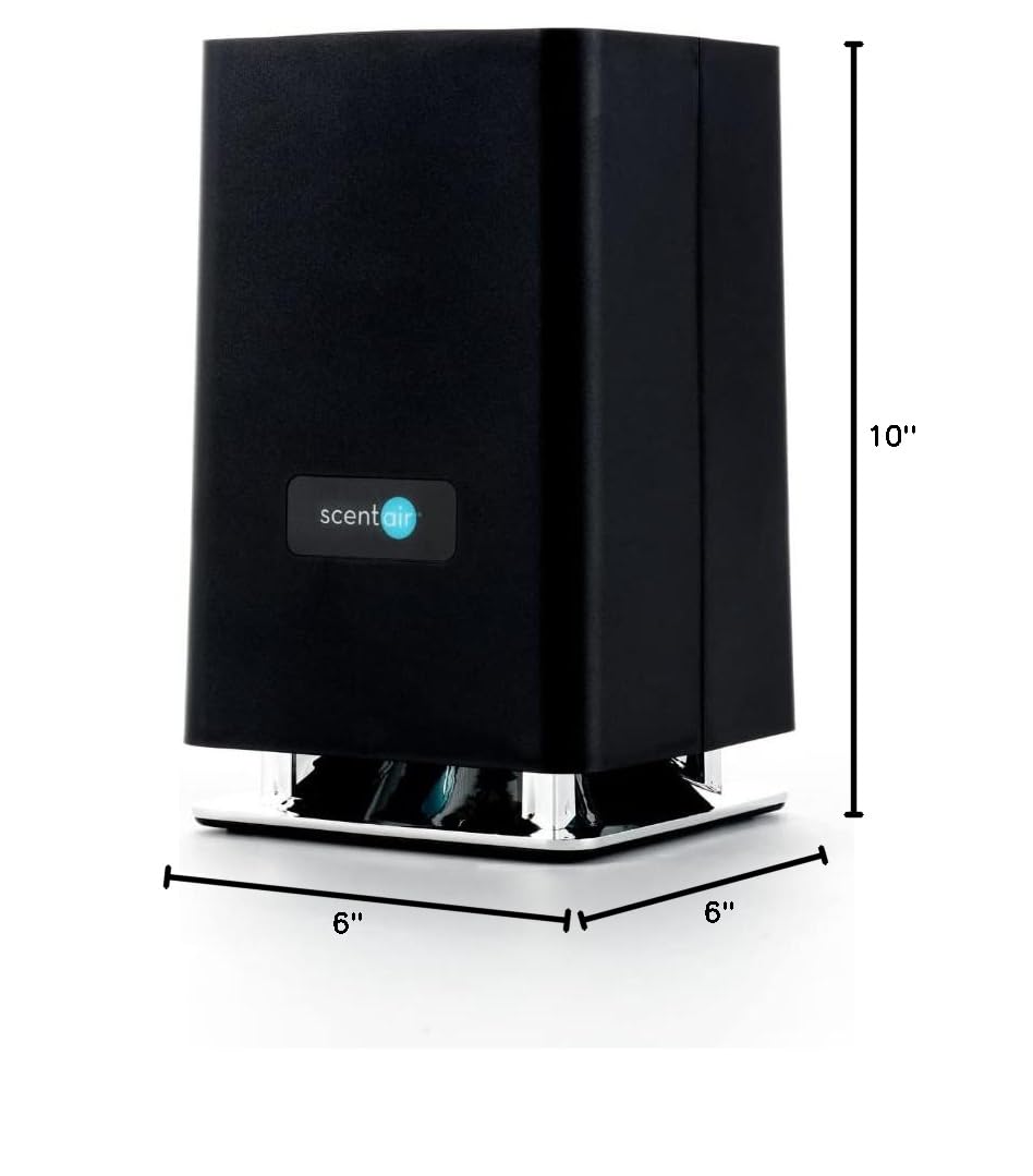 Whisper Home Aroma Diffuser - 800 Sq. Ft Essential Oil Diffuser with WiFi, Bluetooth & Smart Home Compatibility (Works with Alexa & Google) - Black | Perfect for Bedroom, Living Room & Office Relaxation