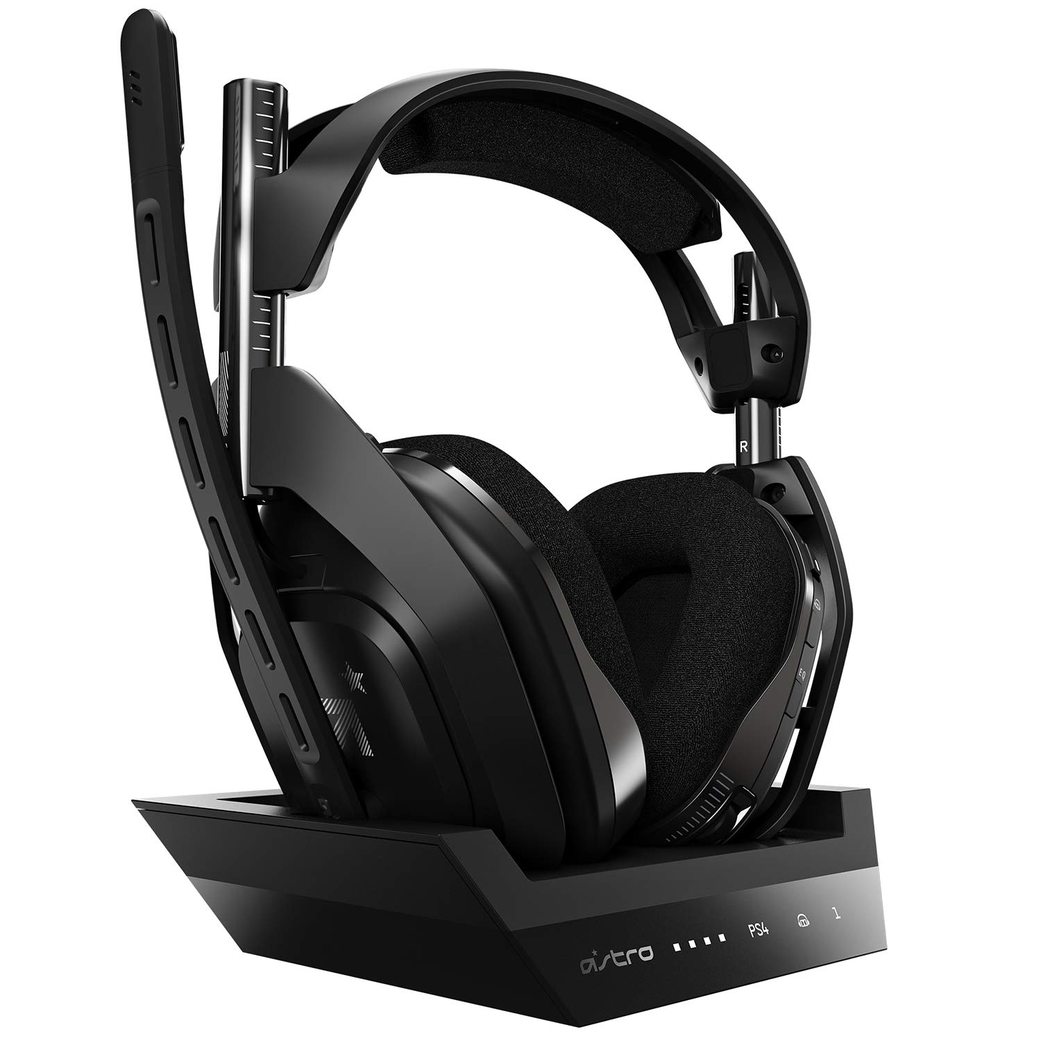 ASTRO Gaming A50 Wireless Headset with Base Station Gen 4 - Premium Noise Cancelling Headphones for PS5, PS4, PC & Mac - Black/Silver - Perfect for Gaming, Streaming & Virtual Meetings