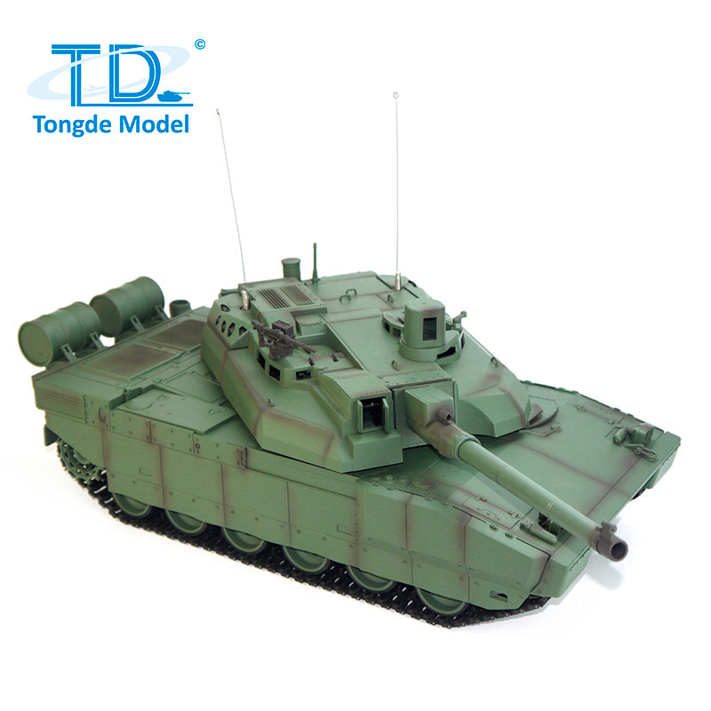 1/16 Tongde RC Tank H2408 Leclerc Battle Tank - Ready-to-Run Infrared BB Shooting with Barrel Recoil & 320° Rotation - Electric Toy Model with Battery - Perfect for Military Enthusiasts & Battle Simulation Games