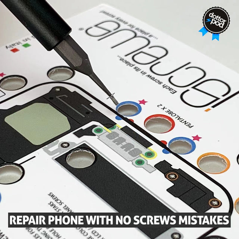 Dottorpod iPhone 4S iScrews Holder Mat - Premium Anti-Slip Repair Mat for iPhone 4S Screw Organization | Perfect for Phone Repair, DIY Projects & Electronics Maintenance