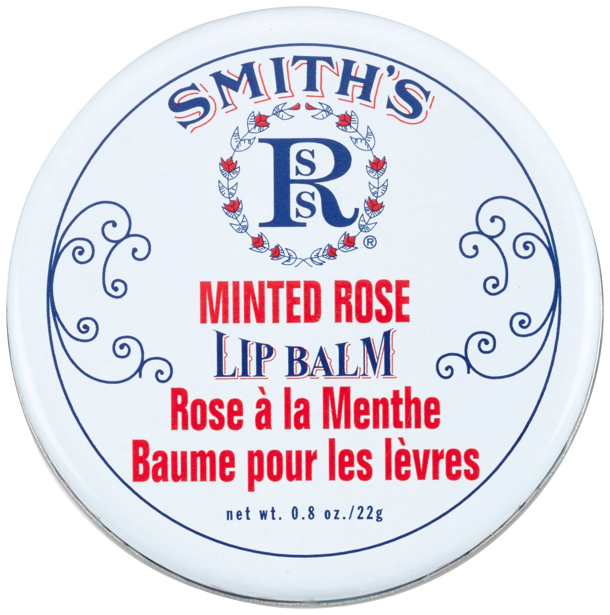 Minted Rose Lip Balm Tin - 0.8oz Moisturizing Lip Care for Dry & Chapped Lips - Perfect for Winter, Travel & Daily Hydration