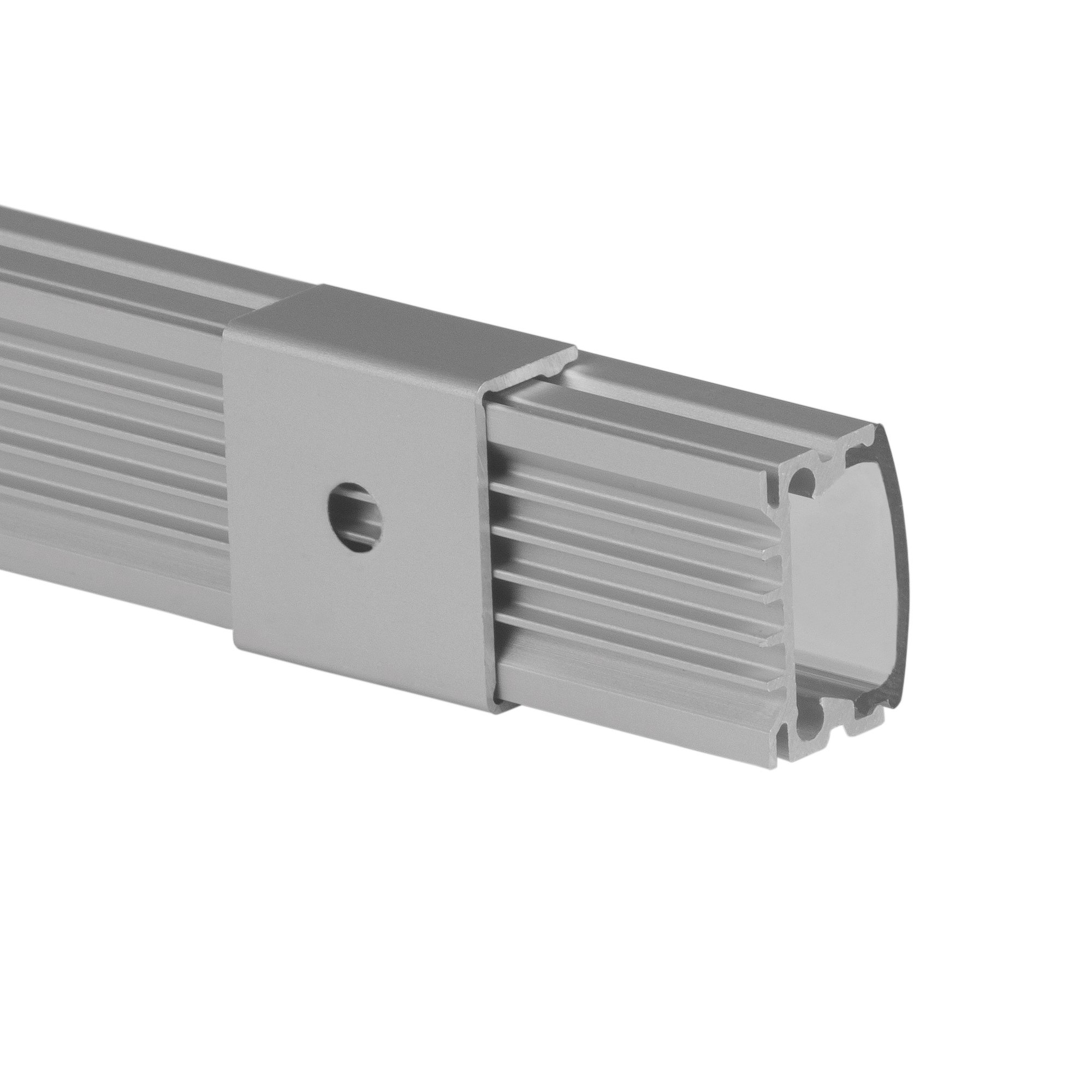 20-Pack 8ft (2.4Meter) LED Aluminum Channels with Clear Arc Diffuser - 961 Series LED Profile Extrusion for 16mm/0.63