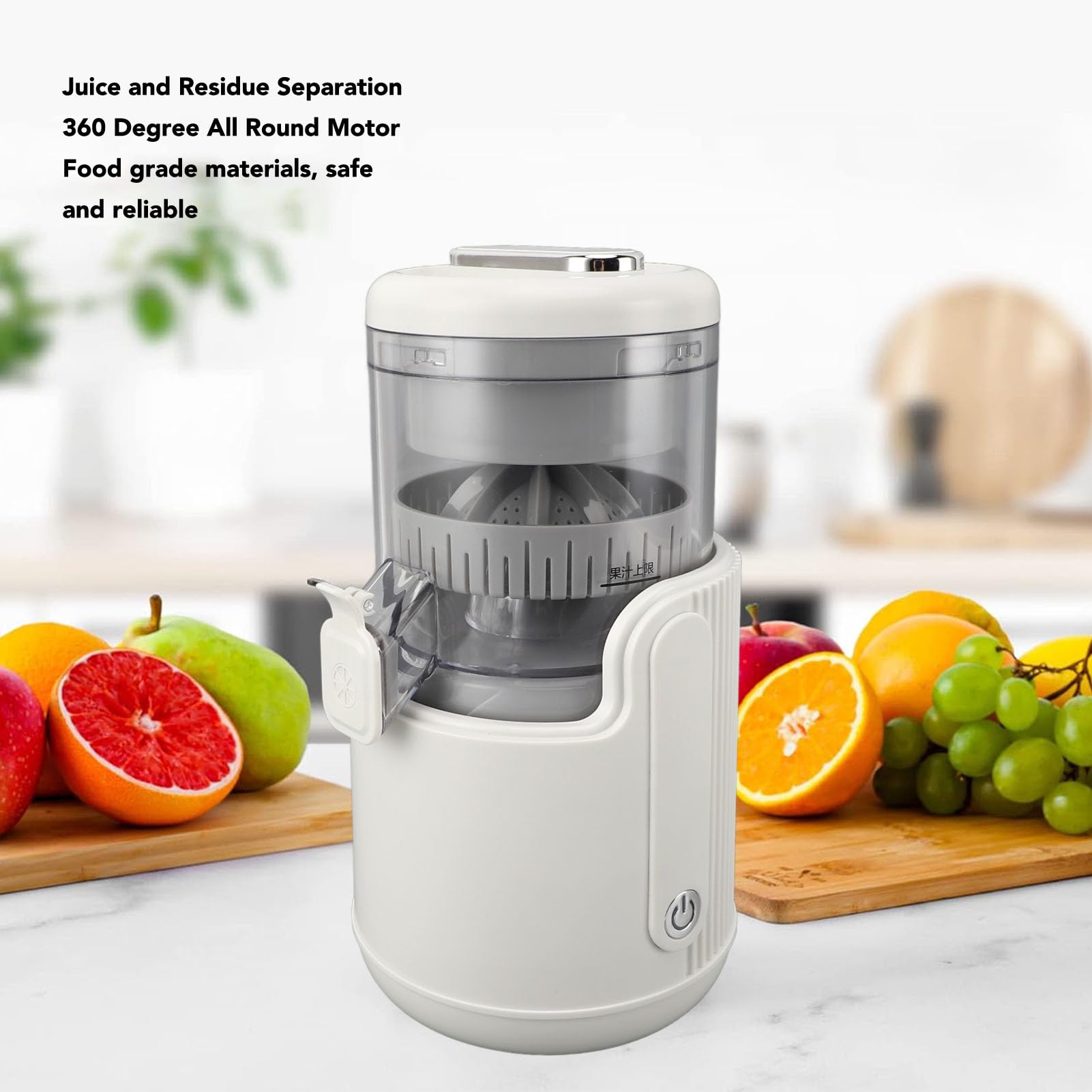 Electric Citrus Juicer - 500ML Leakproof USB Rechargeable Juicer with 360° Motor for Orange, Lemon, Lime & Grapefruit - Portable Mini Juicer Machine for Home, Office & Travel