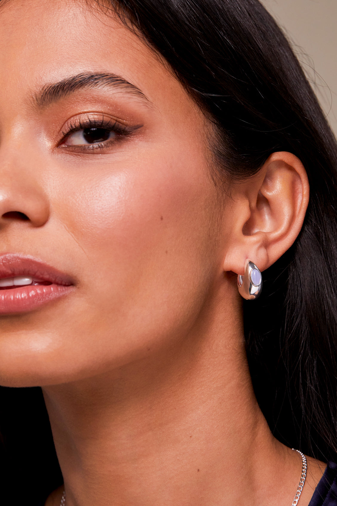 Chunky Gemstone Hinge Hoop Earrings for Women - Dainty Boho Jewelry for Everyday Wear | Perfect for Casual Outfits, Date Nights & Special Occasions