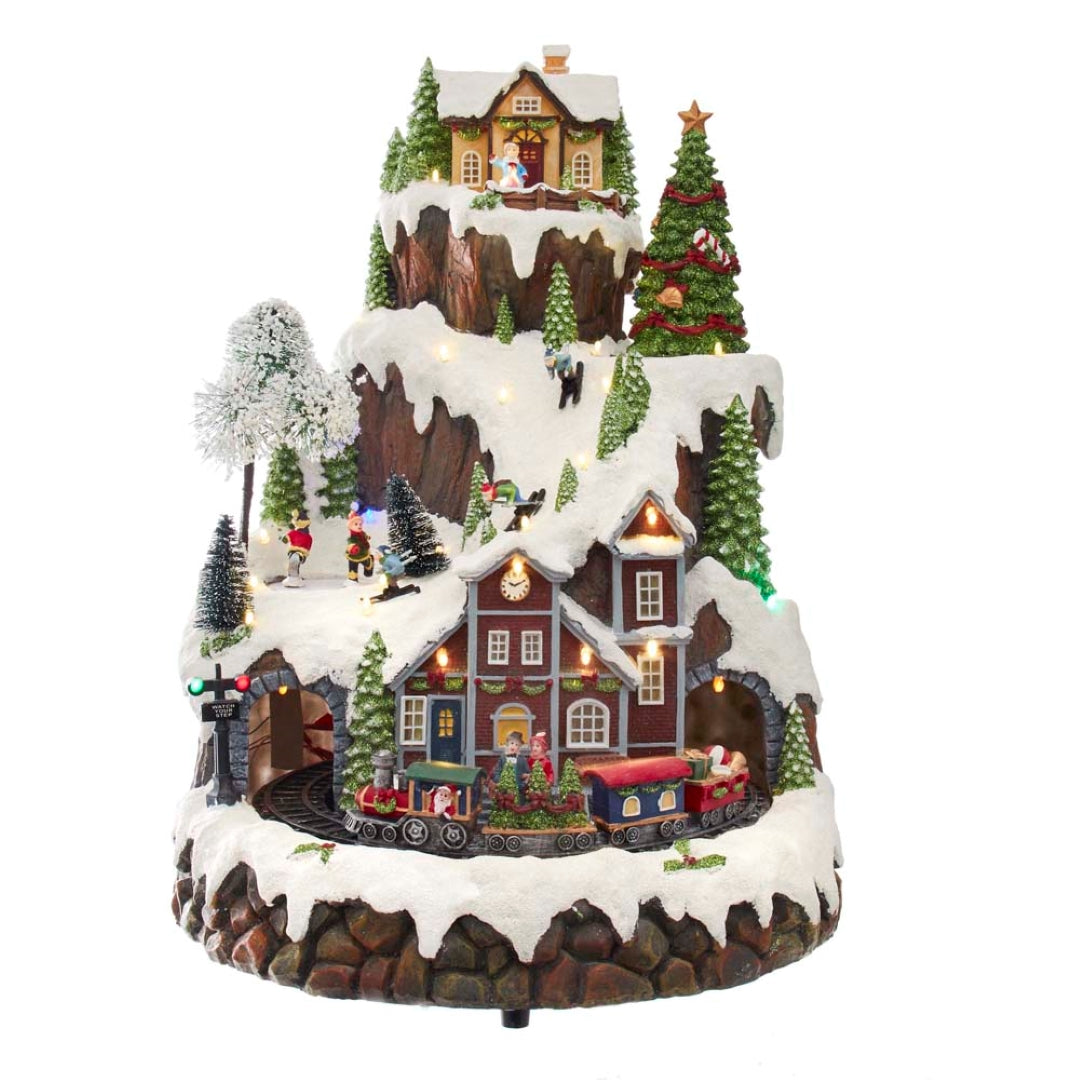 Animated Winter Village Christmas Decoration Set - LED Light-Up Holiday Display for Home, Office & Tabletop Decor - Perfect for Festive Season, Xmas Parties & Gift Giving